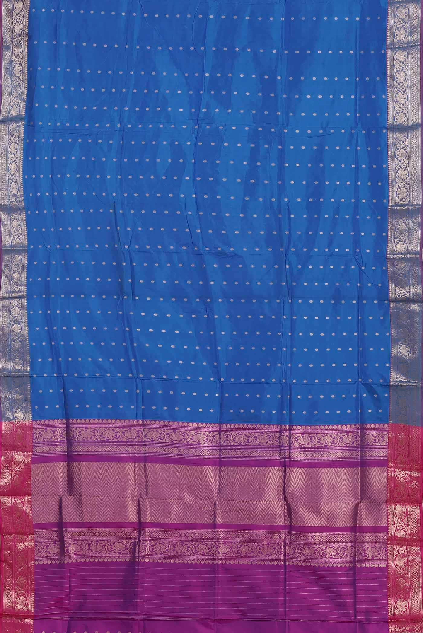 Blue Banarasi Katan Silk Saree