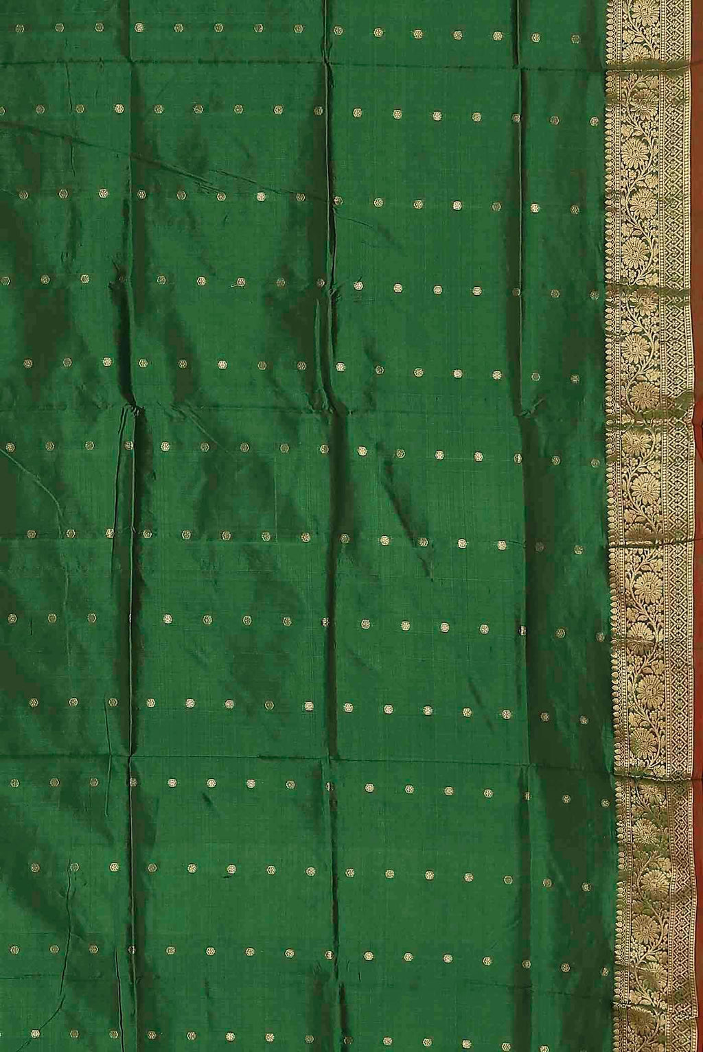 Green Banarasi Katan Silk Saree