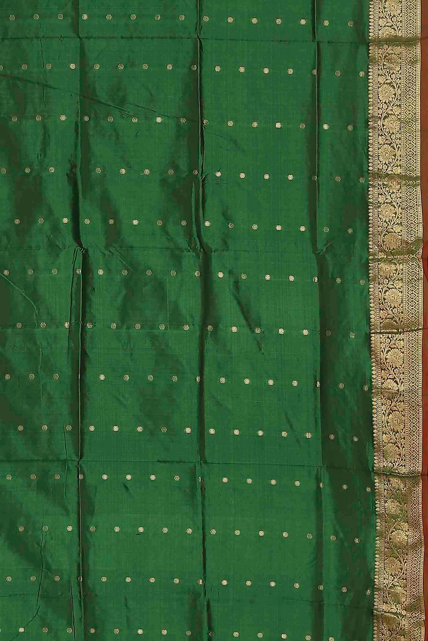 Green Banarasi Katan Silk Saree