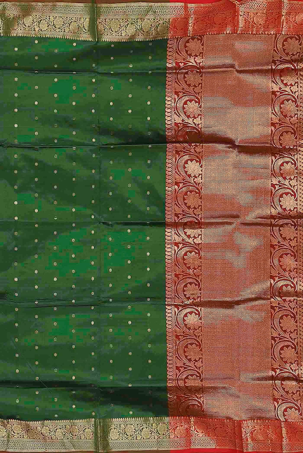 Green Banarasi Katan Silk Saree