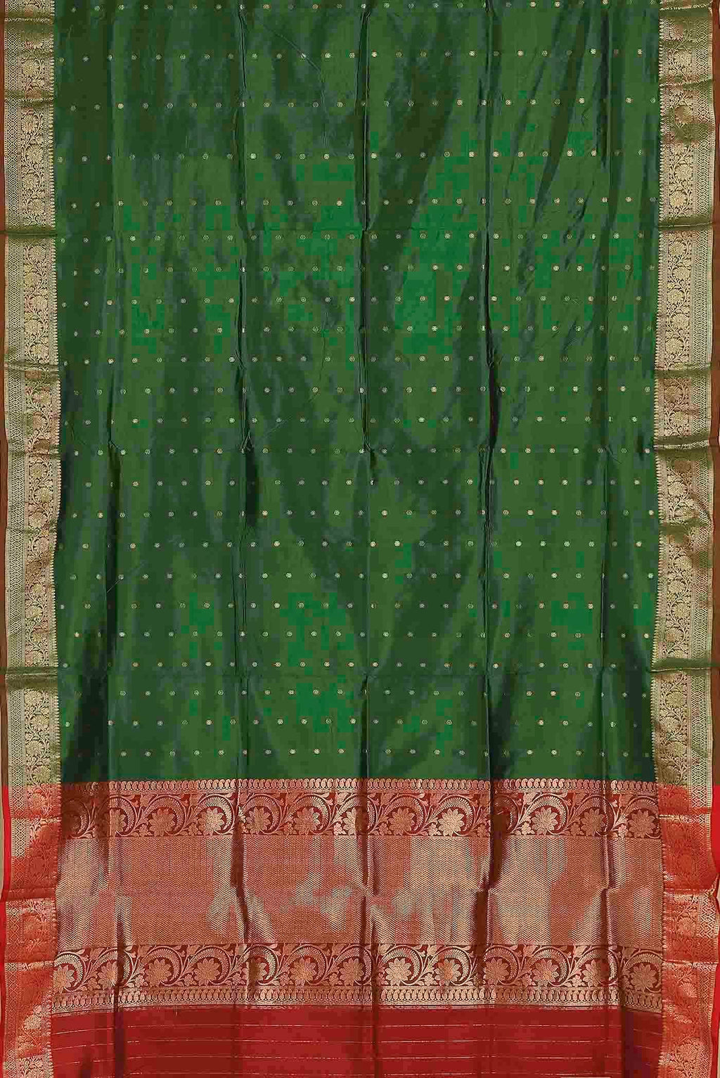Green Banarasi Katan Silk Saree
