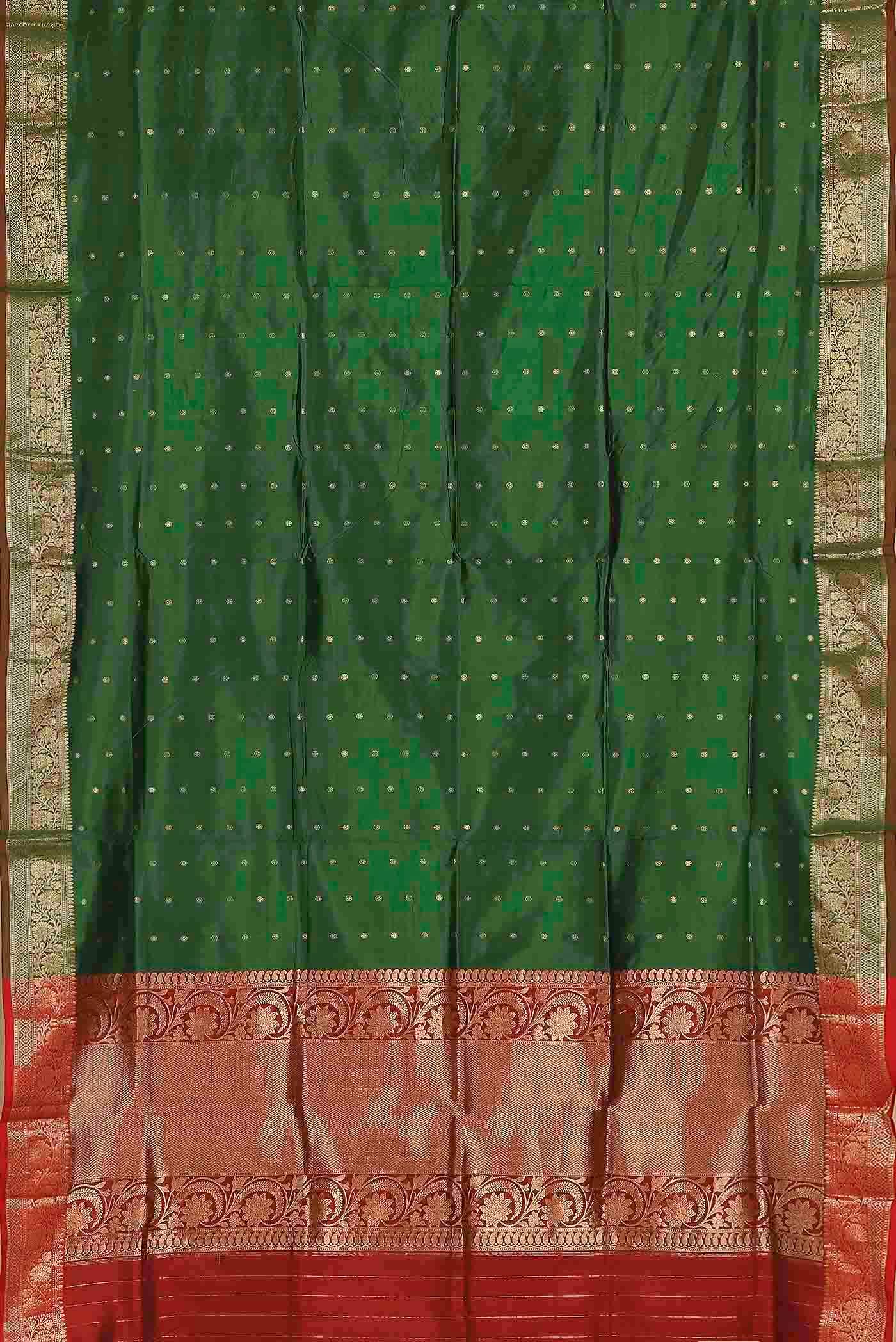 Green Banarasi Katan Silk Saree