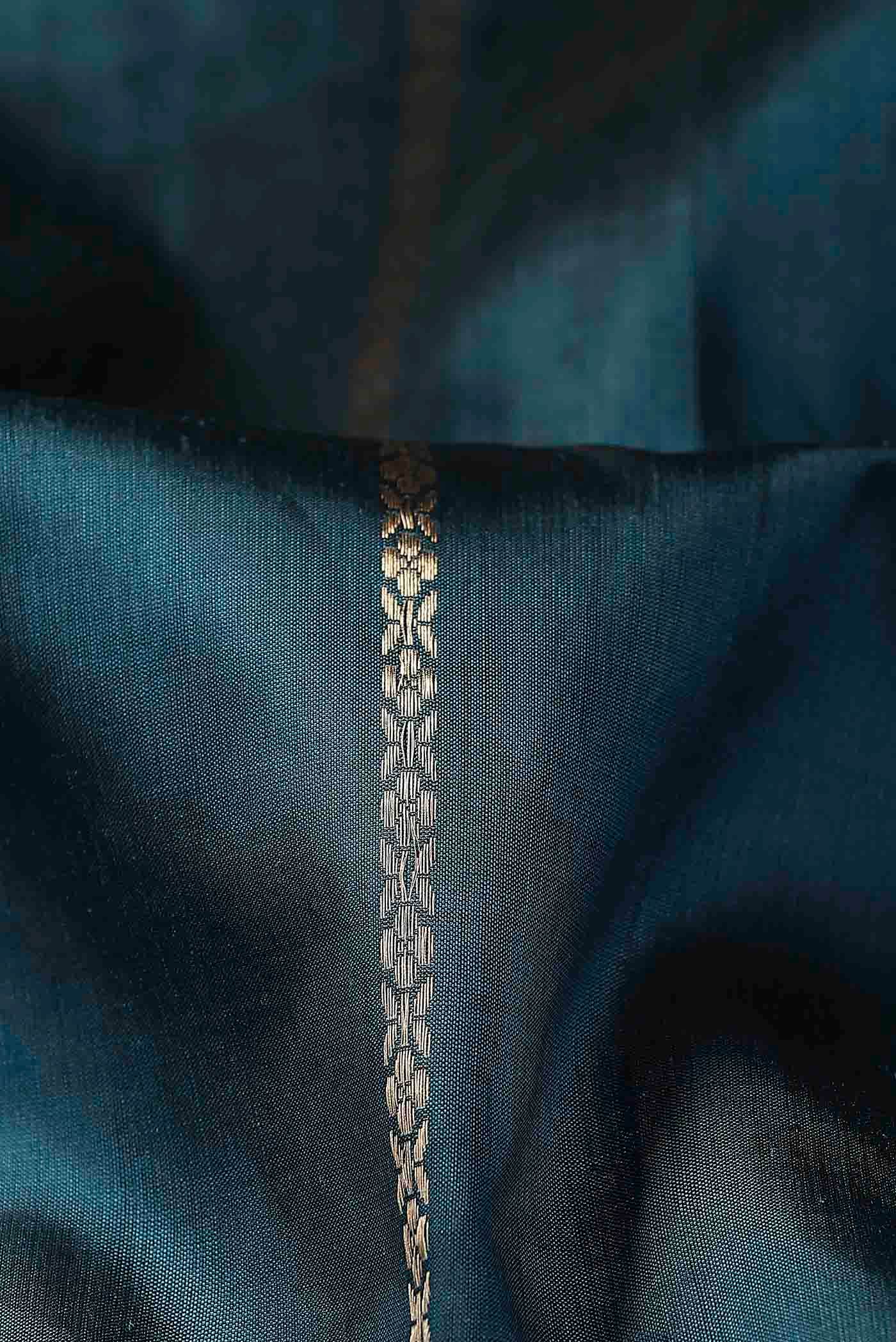 Blue Banarasi Katan Silk Saree