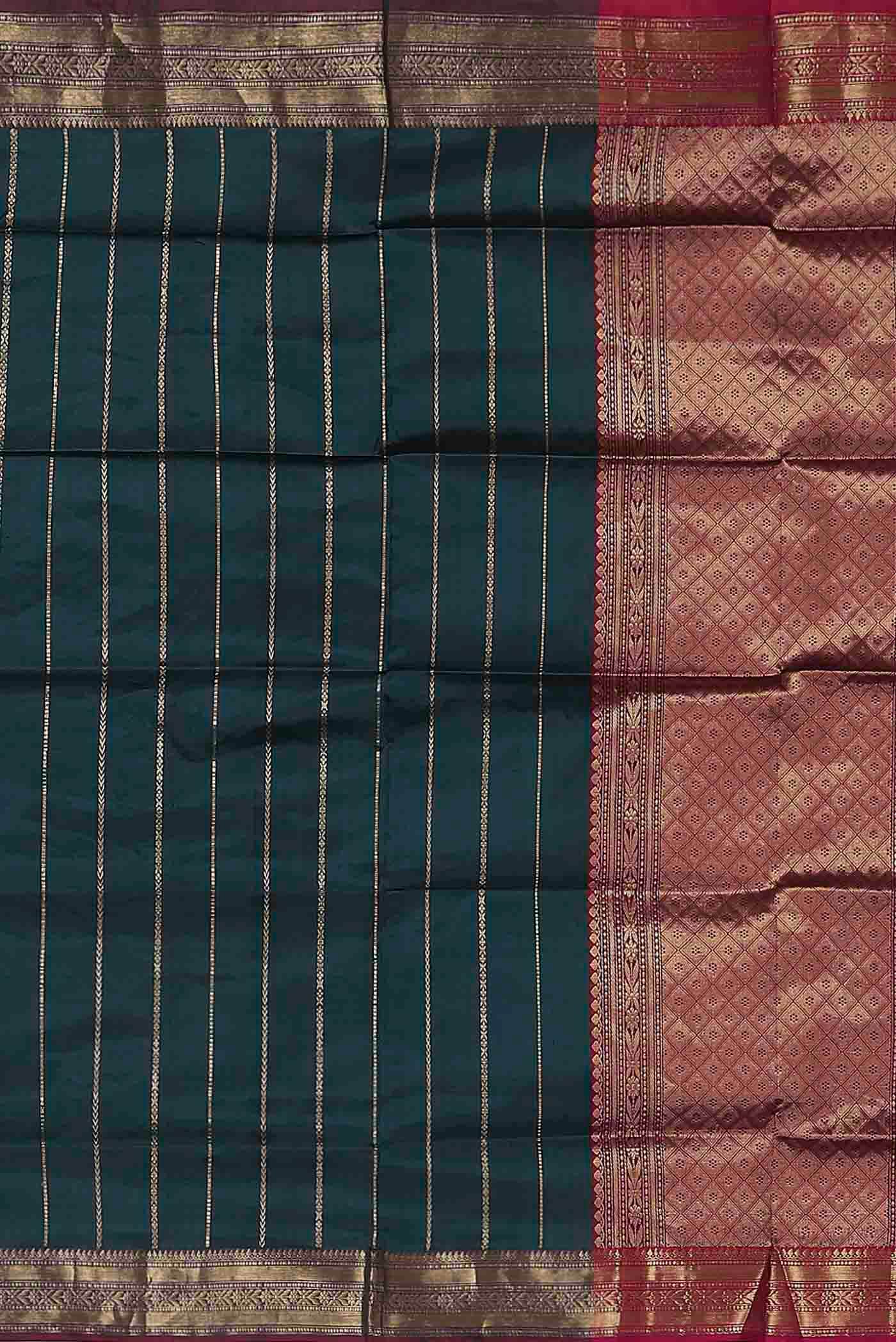Blue Banarasi Katan Silk Saree