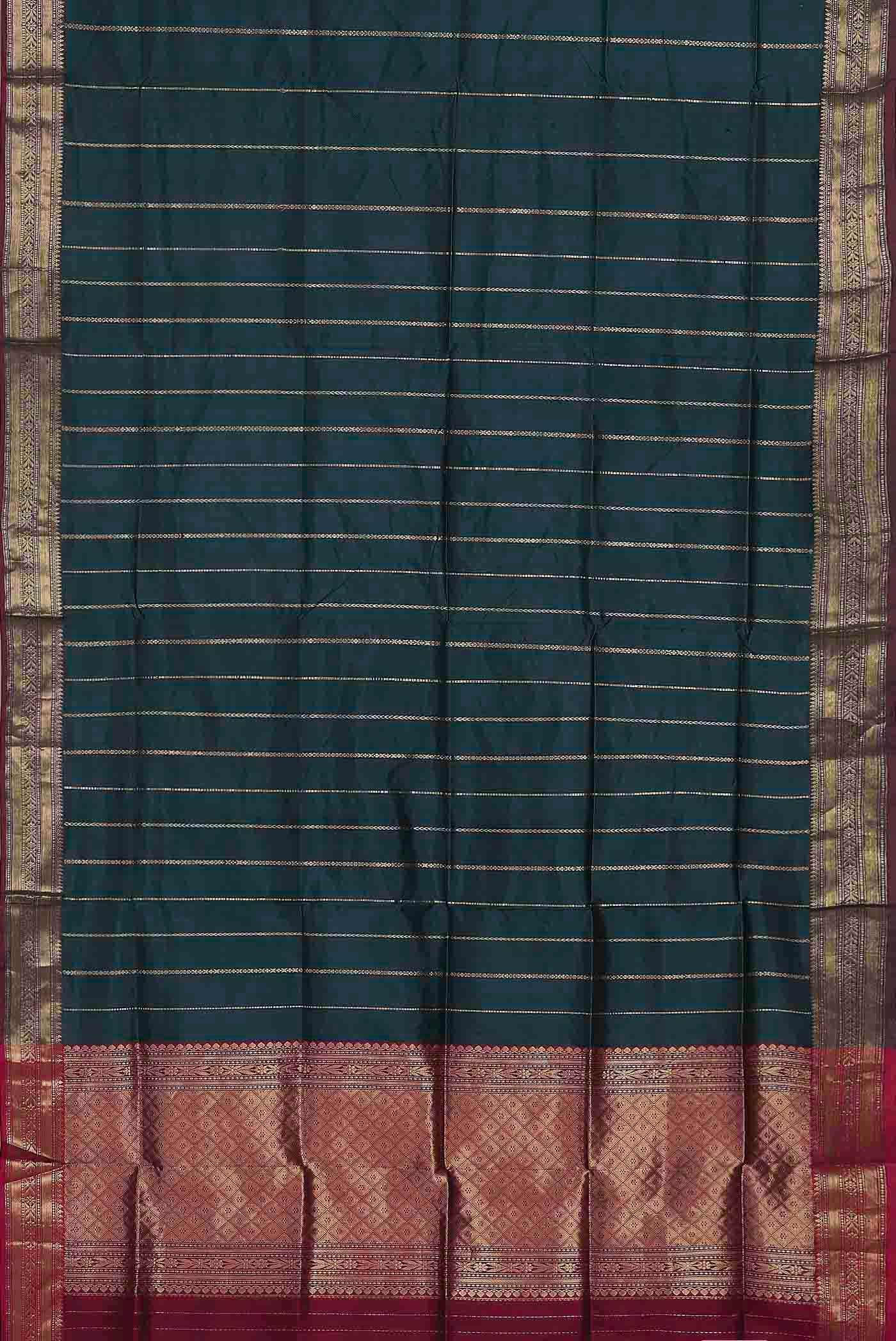 Blue Banarasi Katan Silk Saree