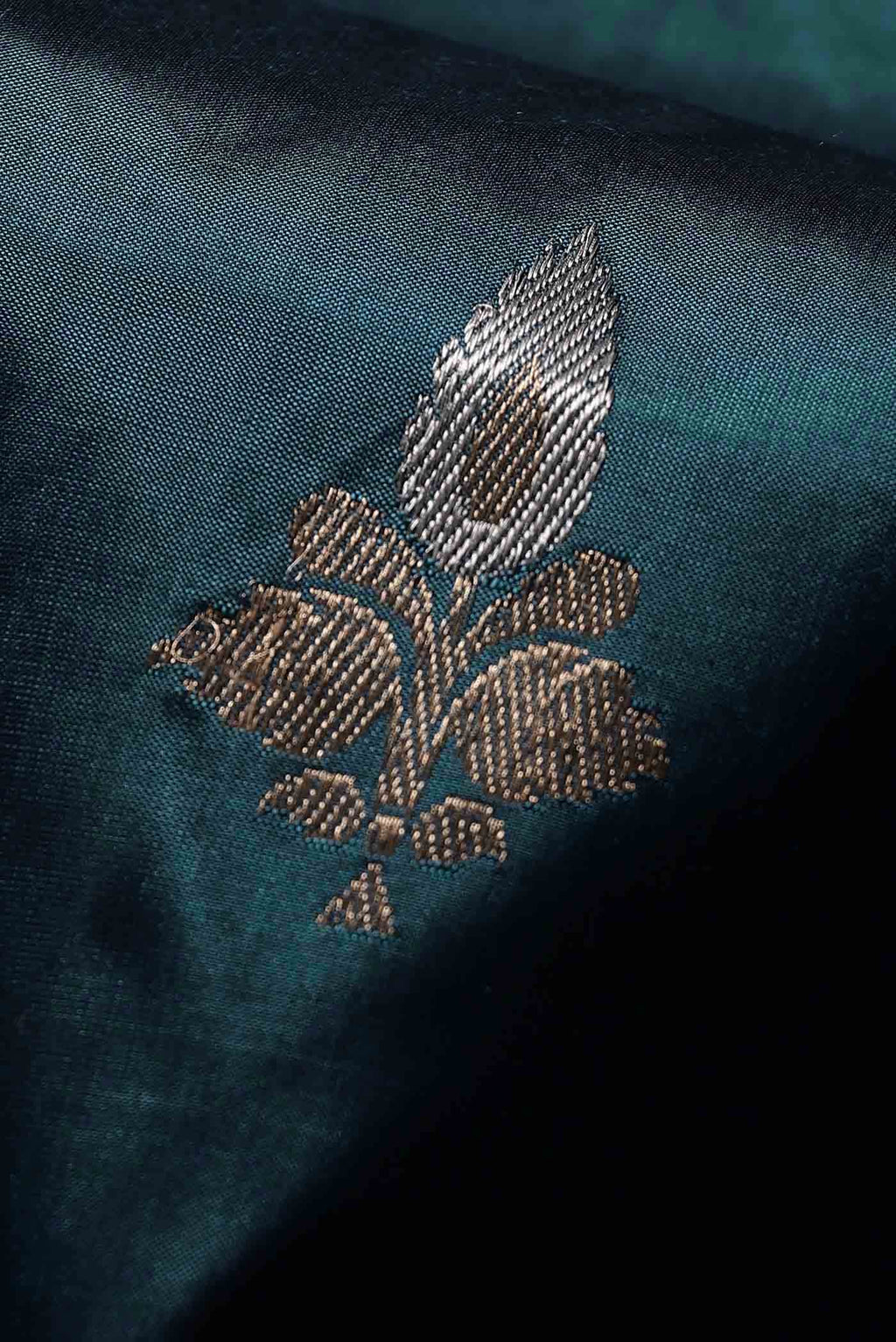 Blue Banarasi Katan Silk Saree