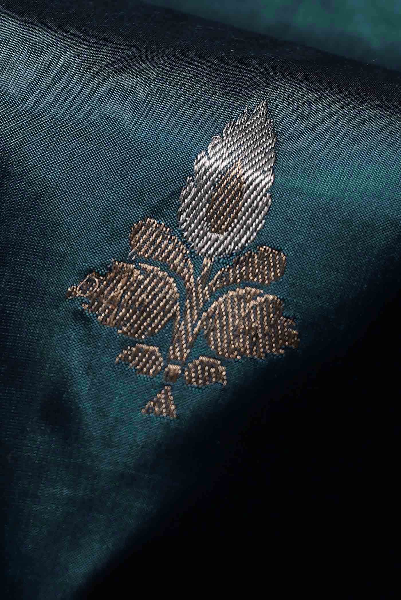Blue Banarasi Katan Silk Saree