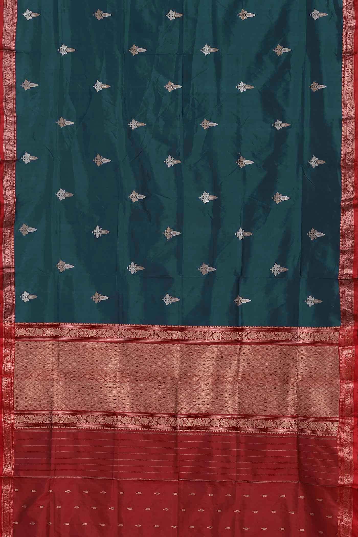 Blue Banarasi Katan Silk Saree