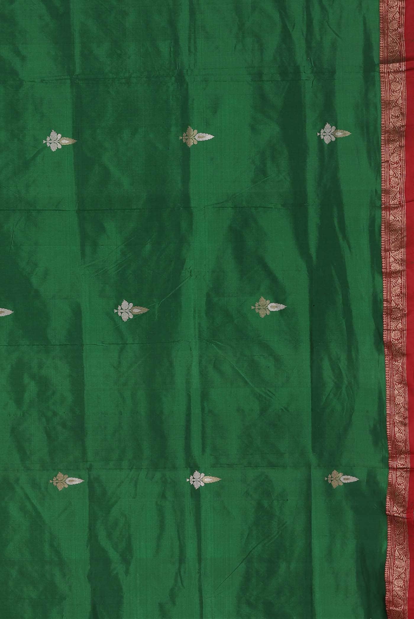 Green Banarasi Katan Silk Saree
