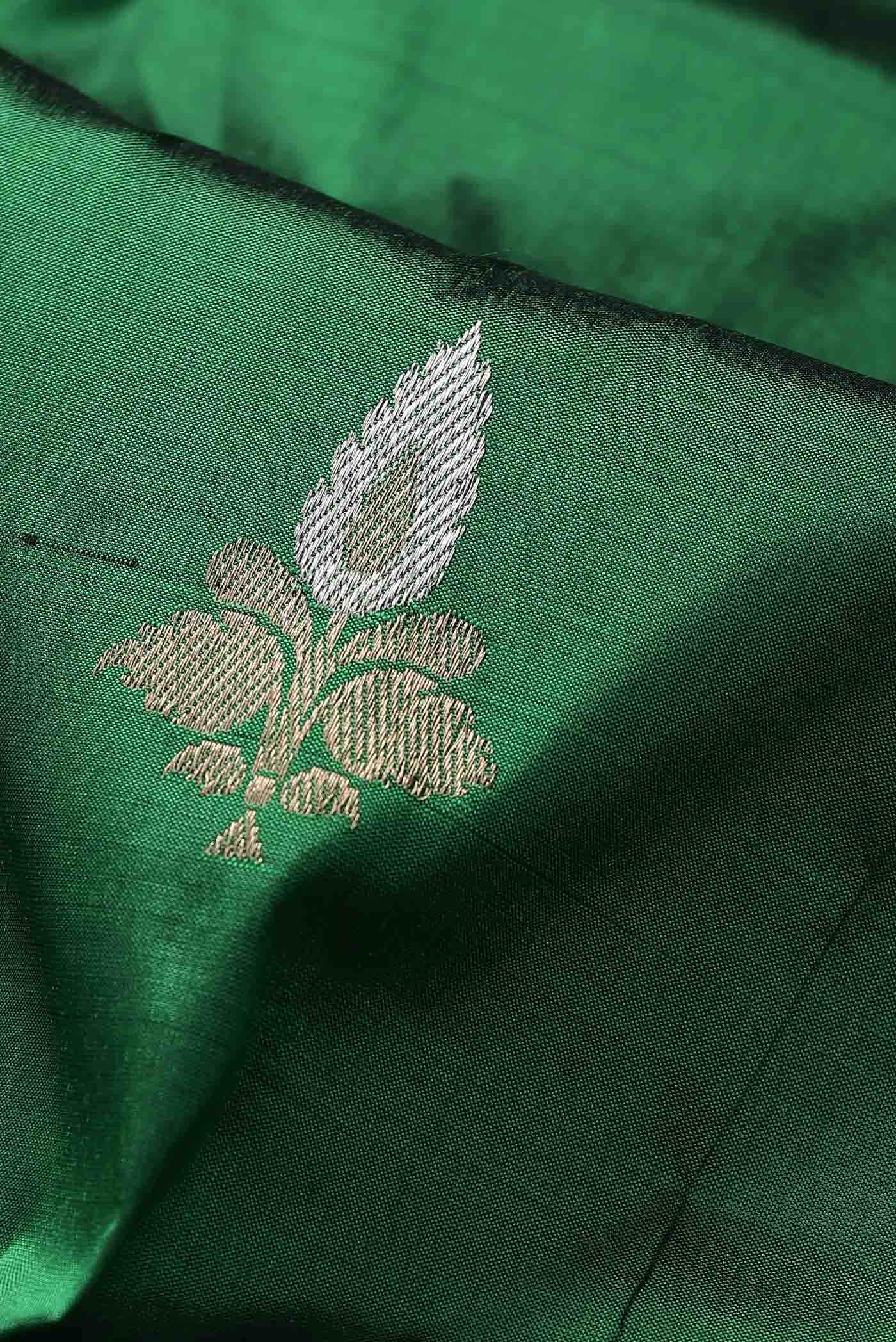 Green Banarasi Katan Silk Saree
