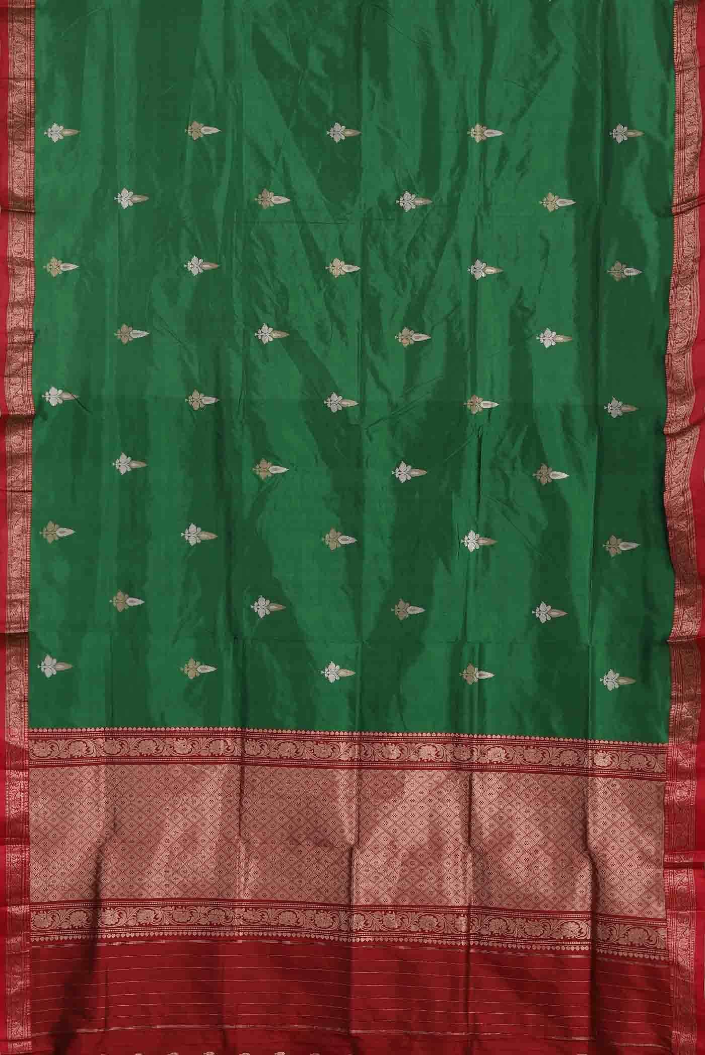 Green Banarasi Katan Silk Saree