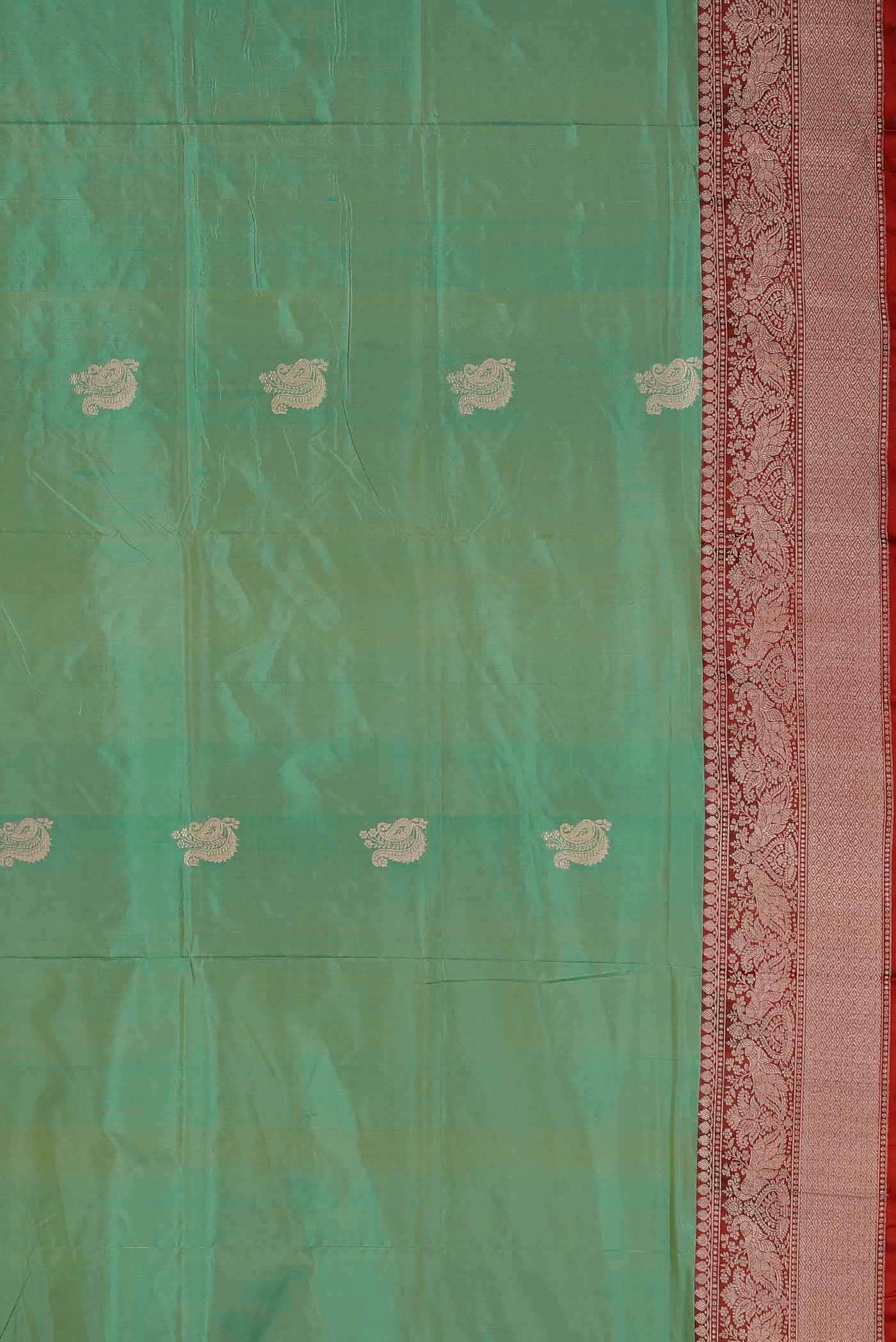 Green Banarasi Katan Silk Saree