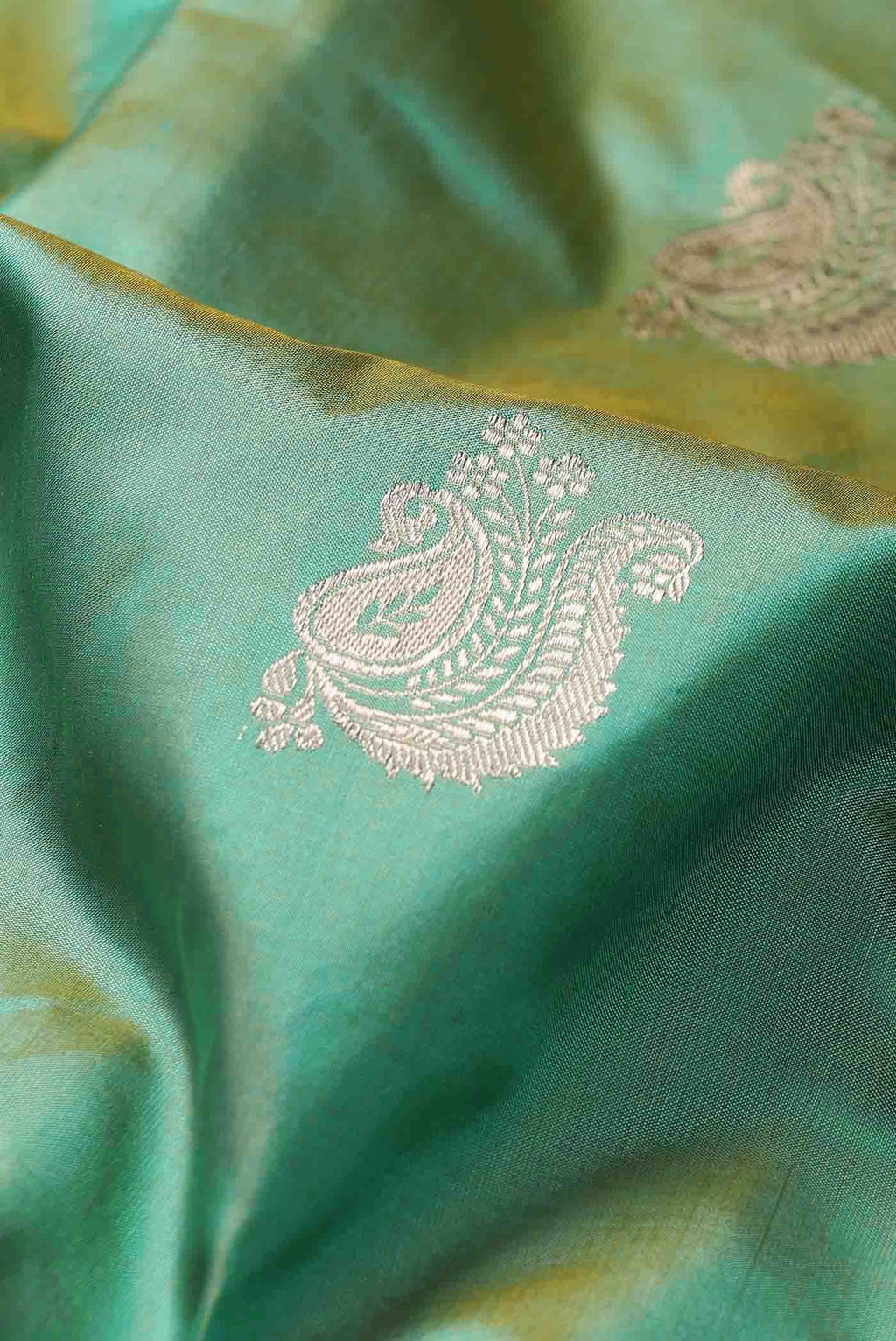 Green Banarasi Katan Silk Saree