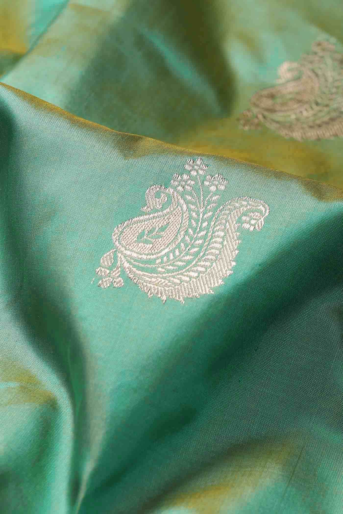 Green Banarasi Katan Silk Saree