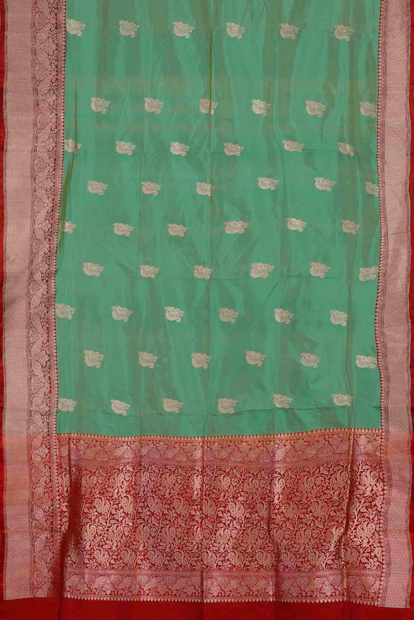 Green Banarasi Katan Silk Saree