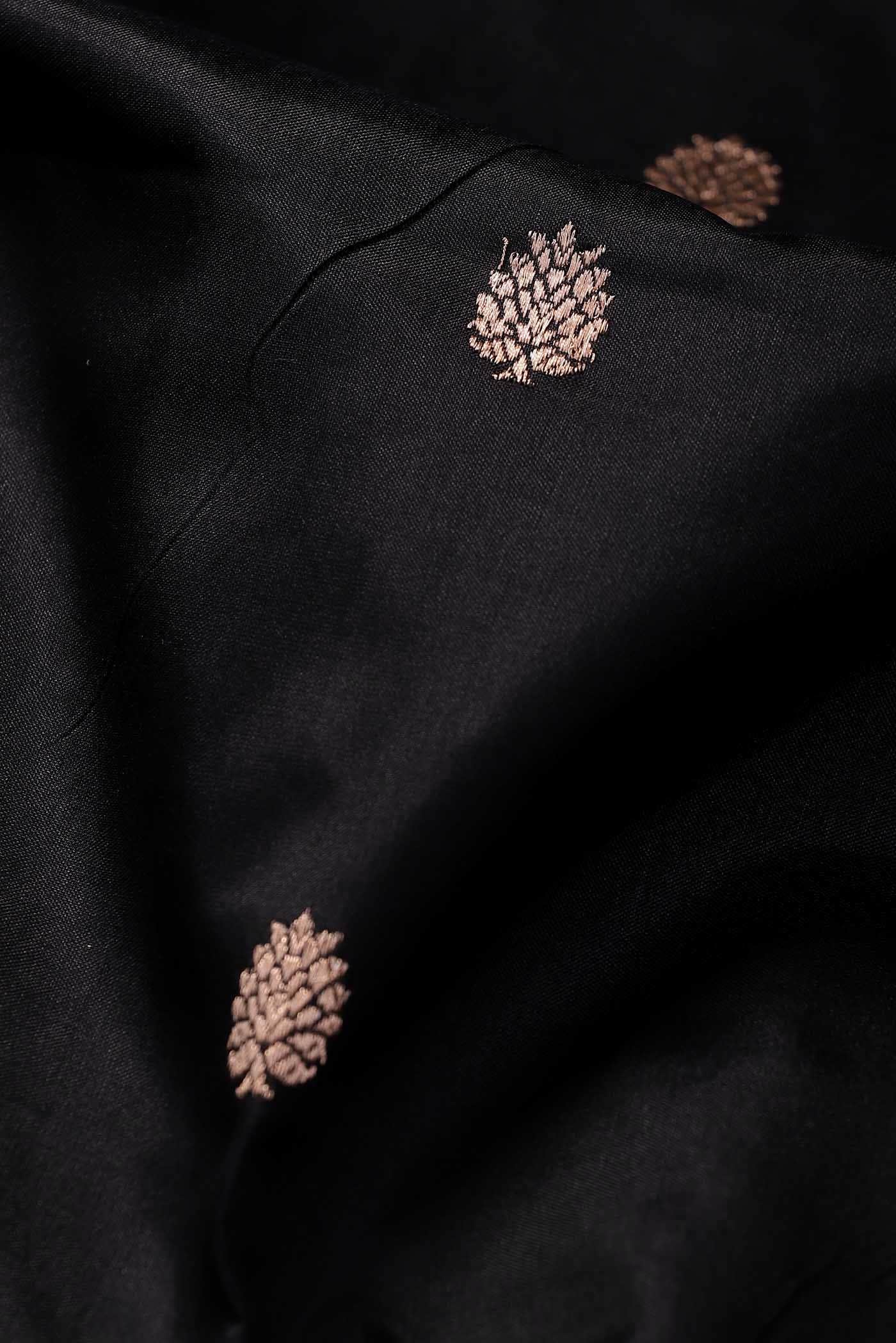 Black Banarasi Katan Silk Saree