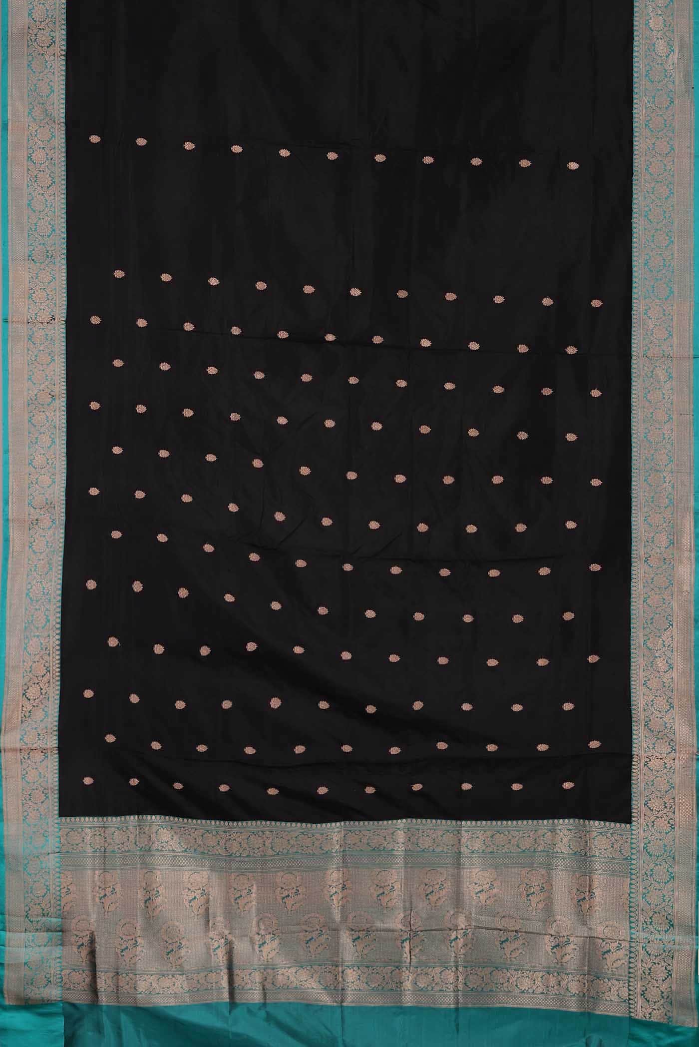 Black Banarasi Katan Silk Saree