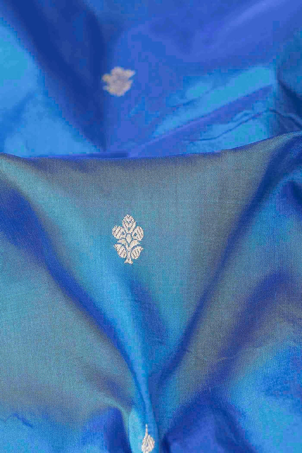 Blue Banarasi Katan Silk Saree