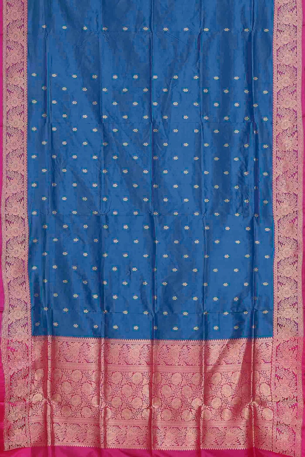 Blue Banarasi Katan Silk Saree