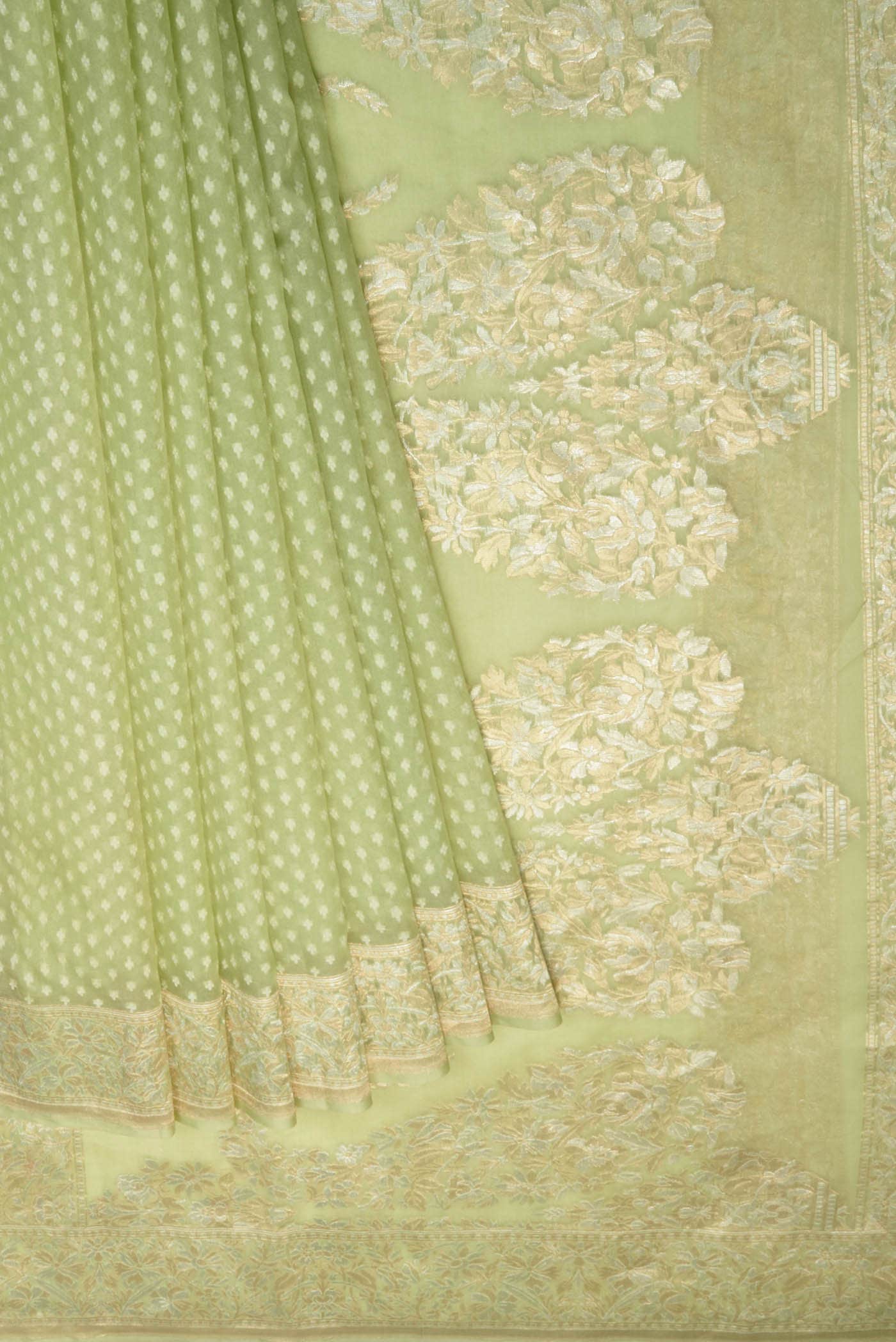 Green Banarasi Silk Saree