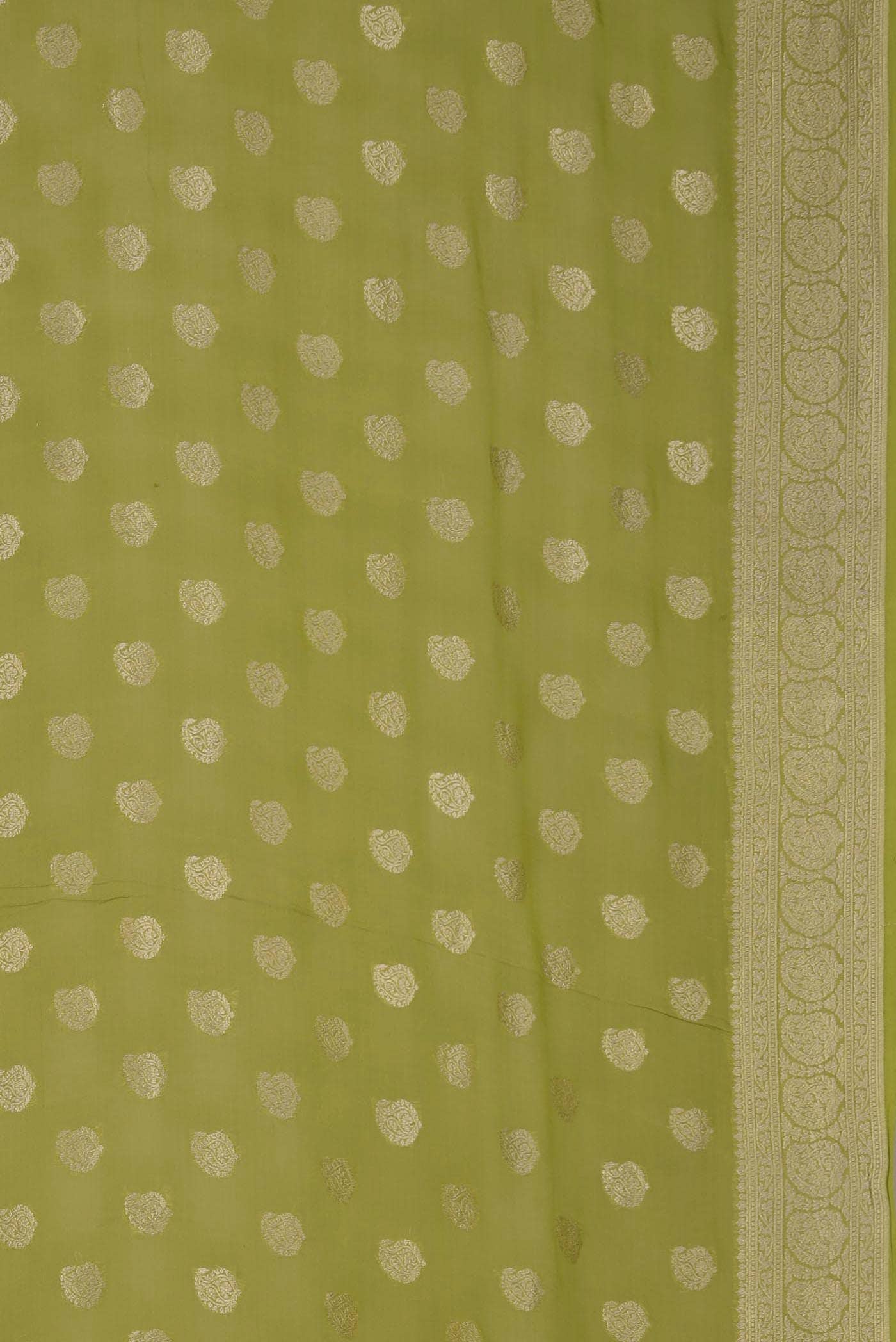 Green Banarasi Georgette Saree