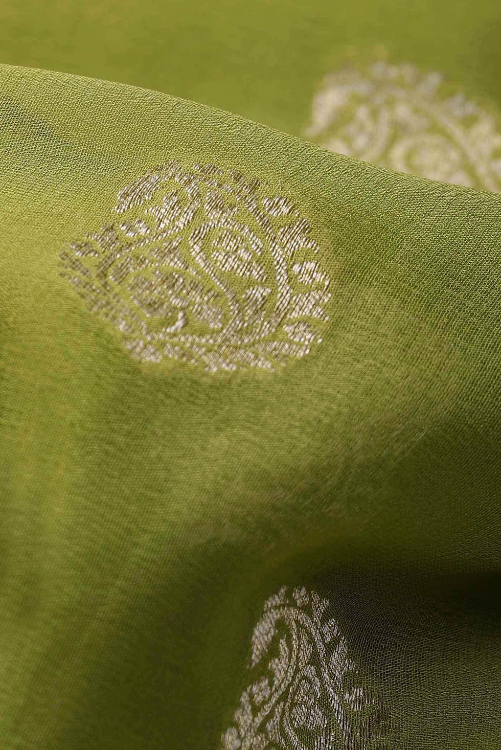 Green Banarasi Georgette Saree