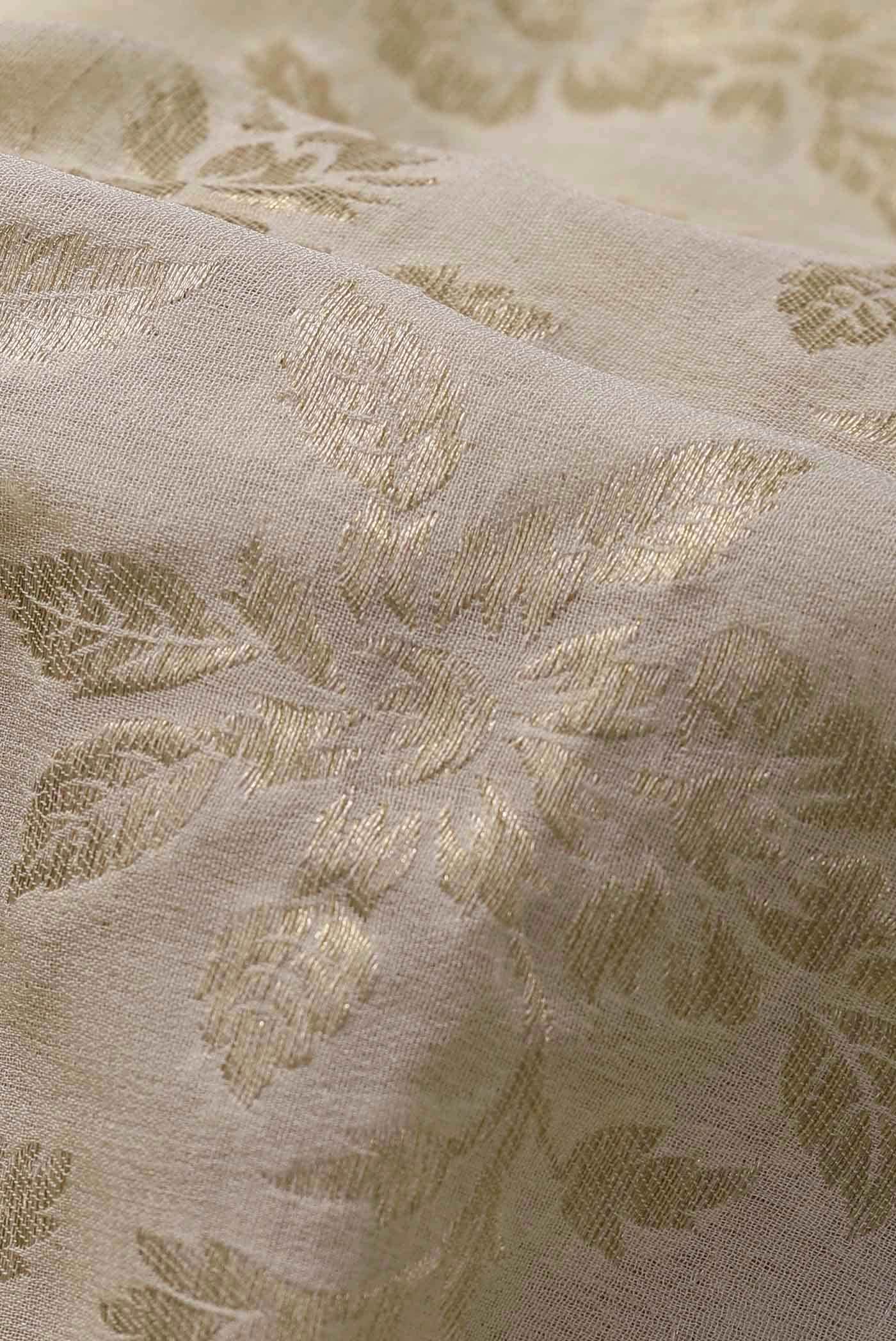 Beige Banarasi Georgette Saree