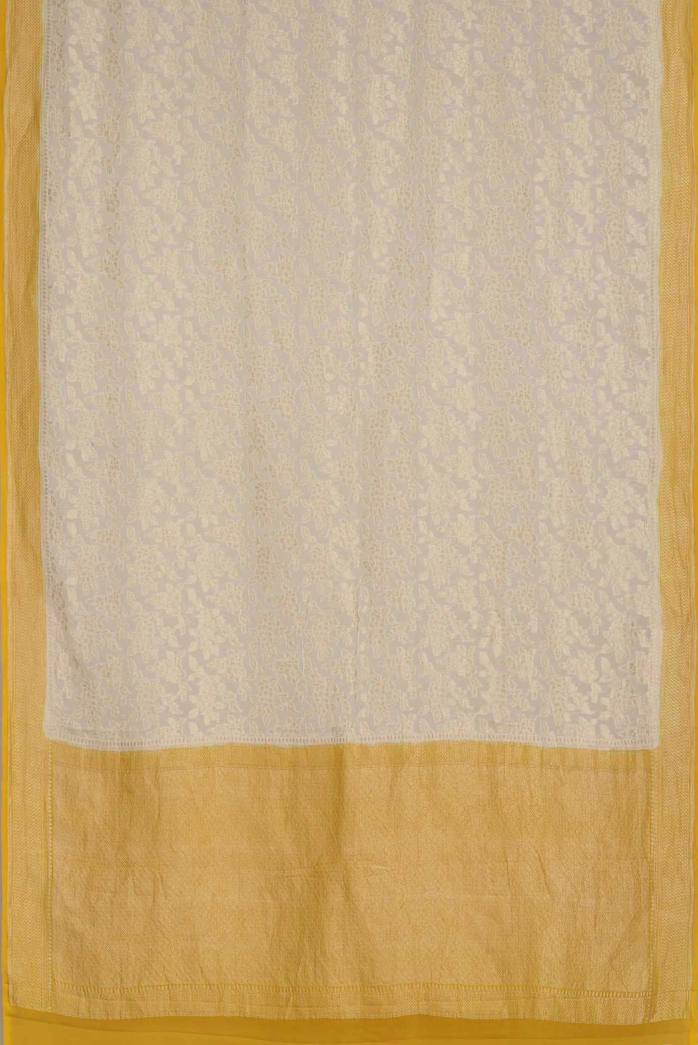 Beige Banarasi Georgette Saree