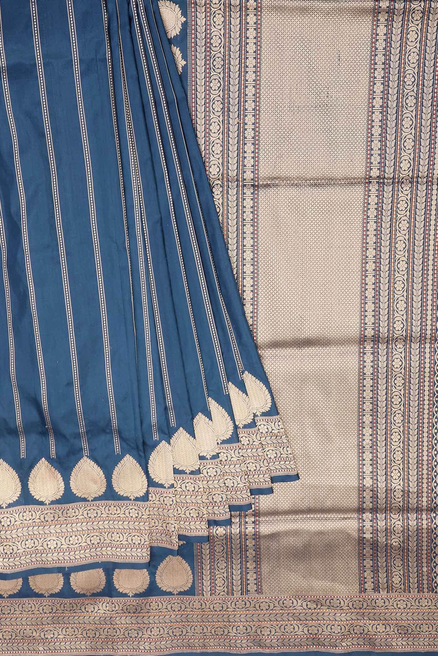 Blue Banarasi Silk Saree