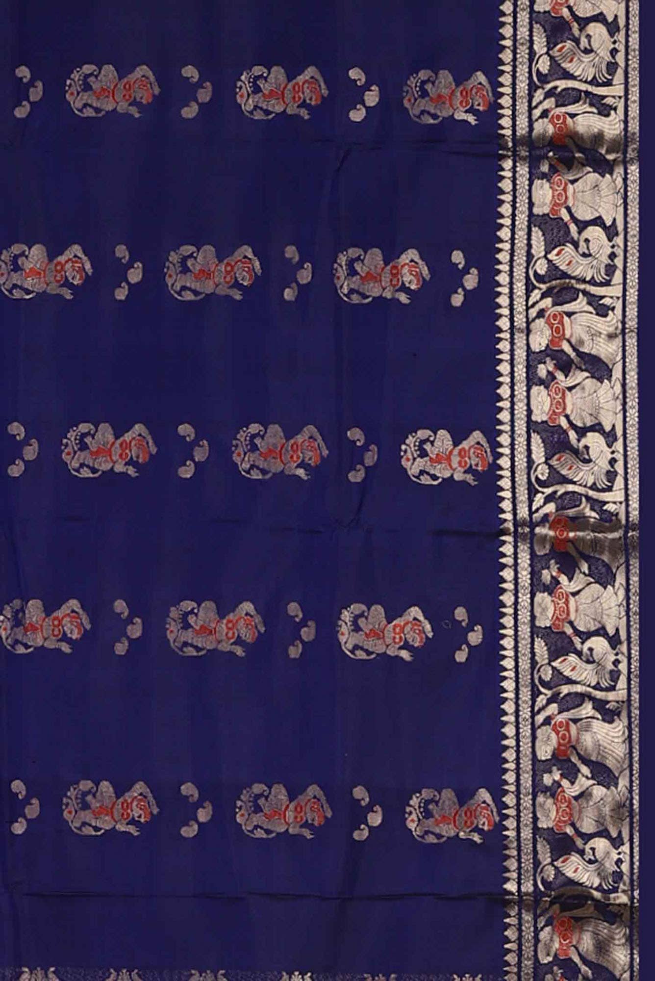 Blue Baluchari Silk Saree