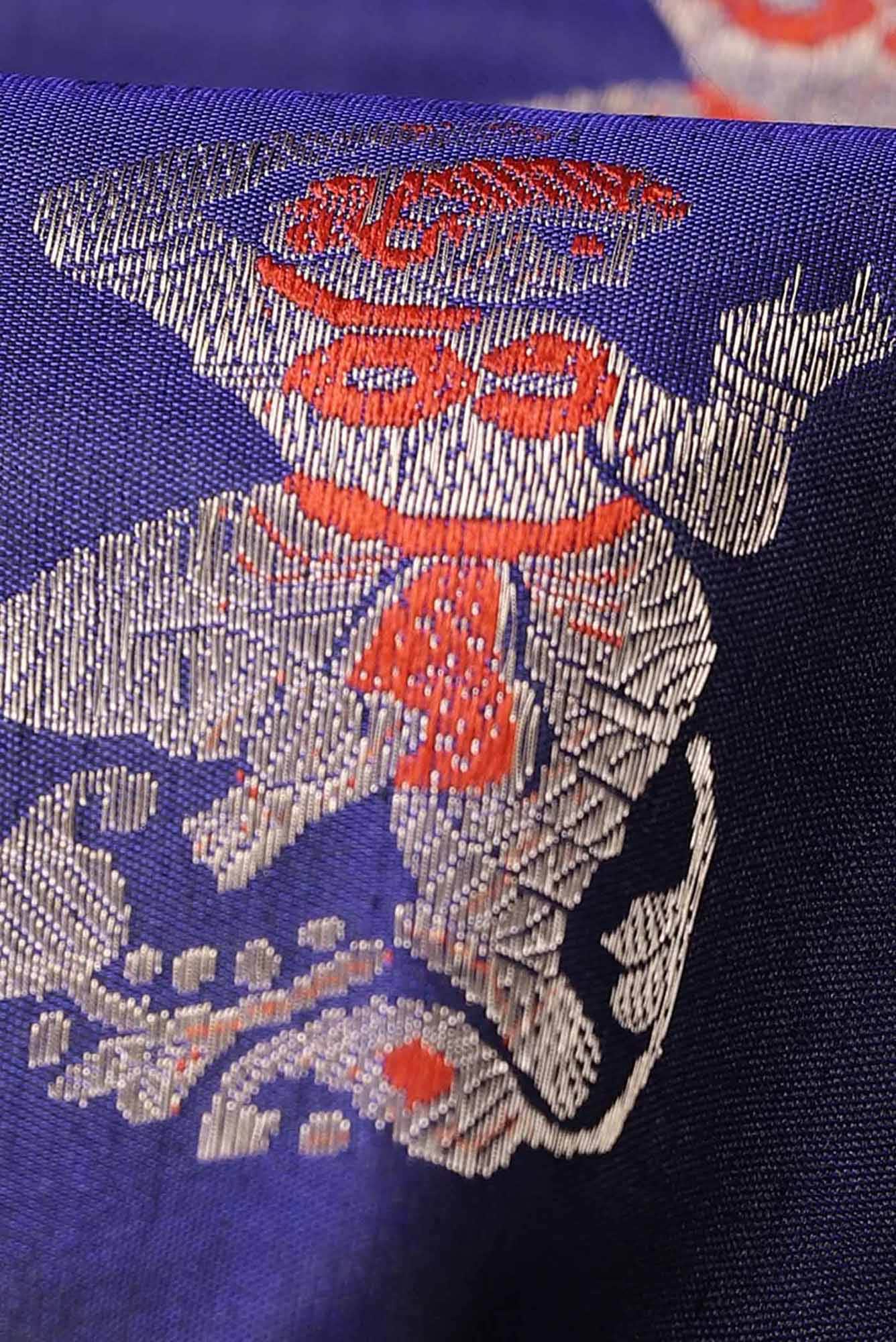 Blue Baluchari Silk Saree