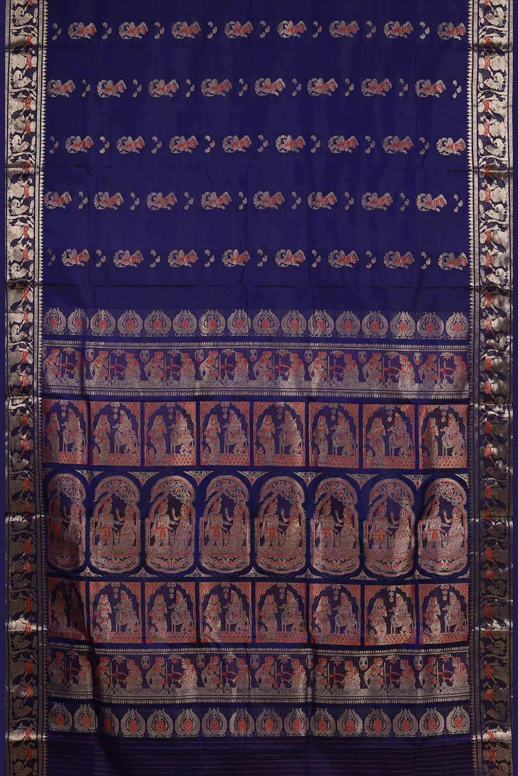 Blue Baluchari Silk Saree