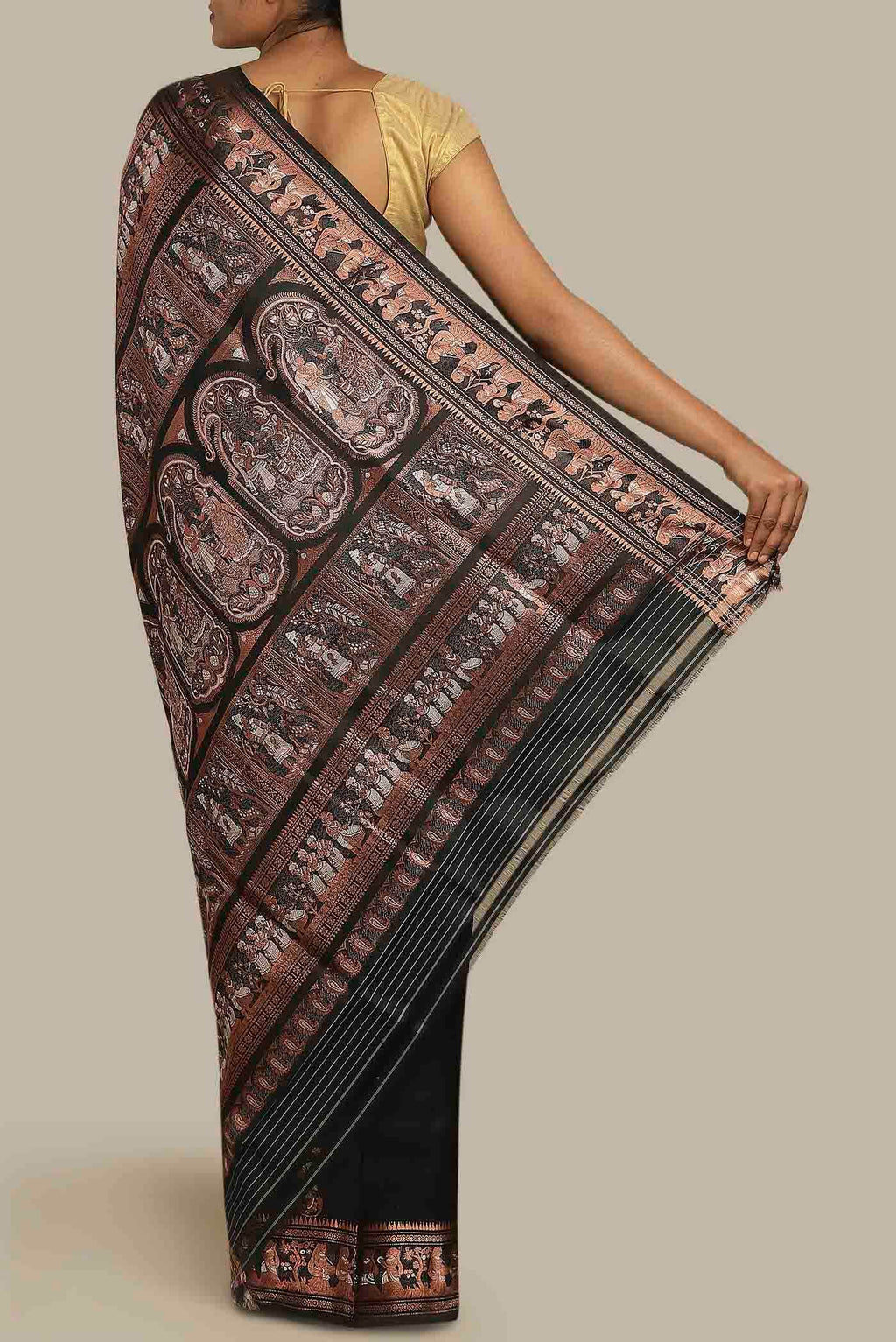 Black Baluchari Silk Saree