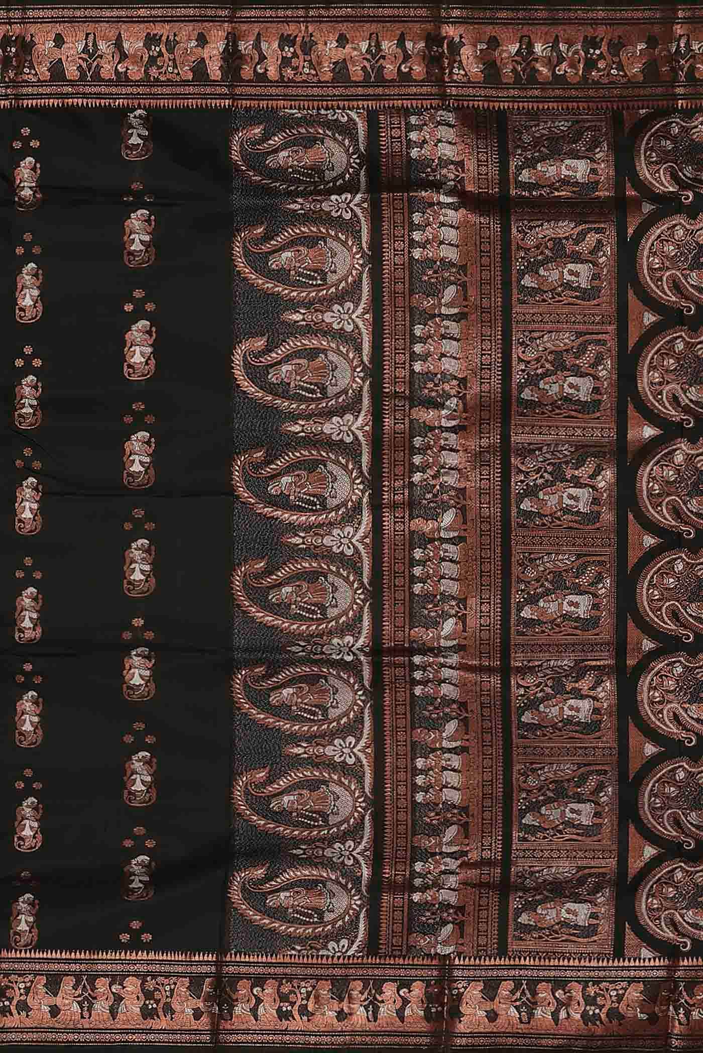 Black Baluchari Silk Saree