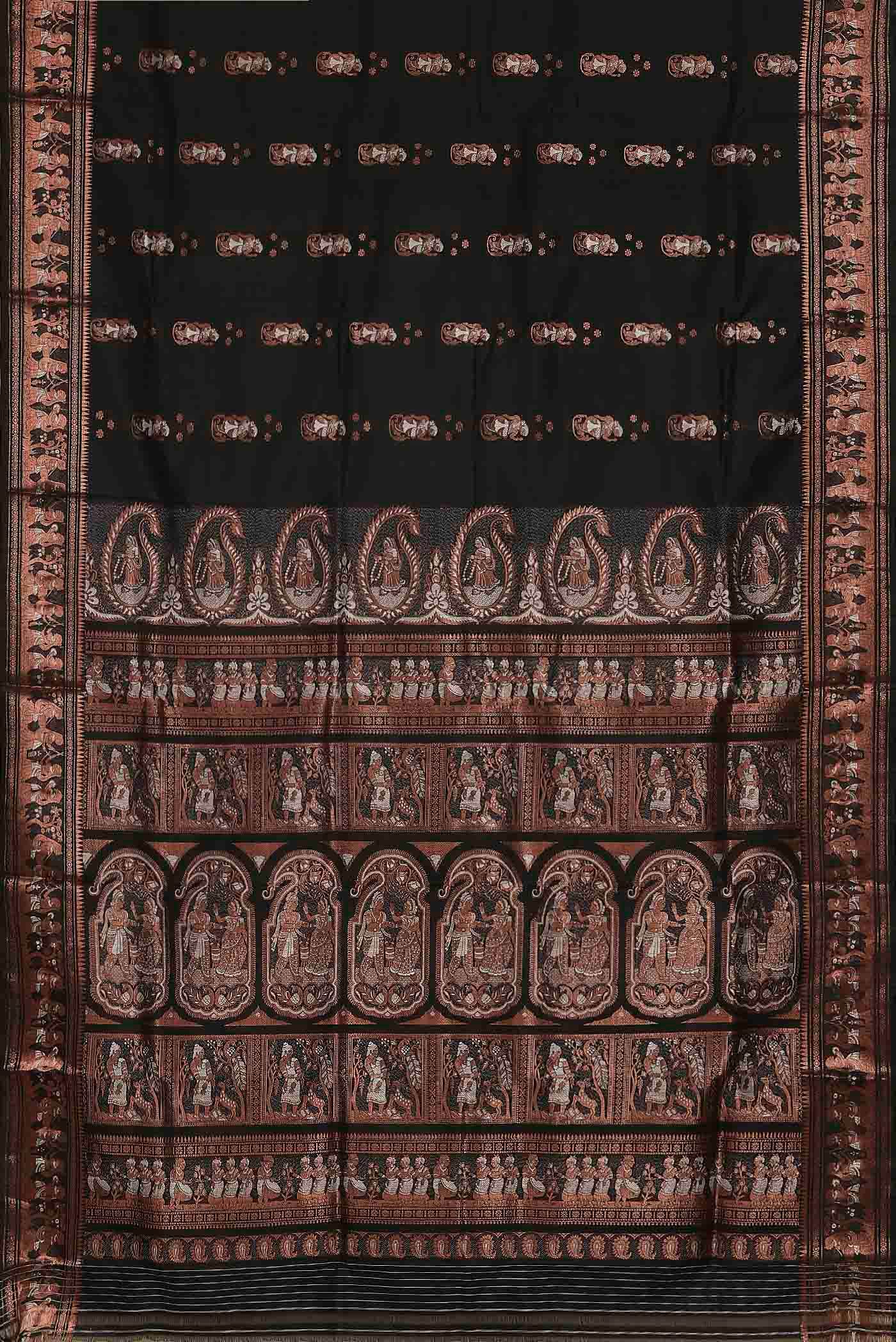 Black Baluchari Silk Saree