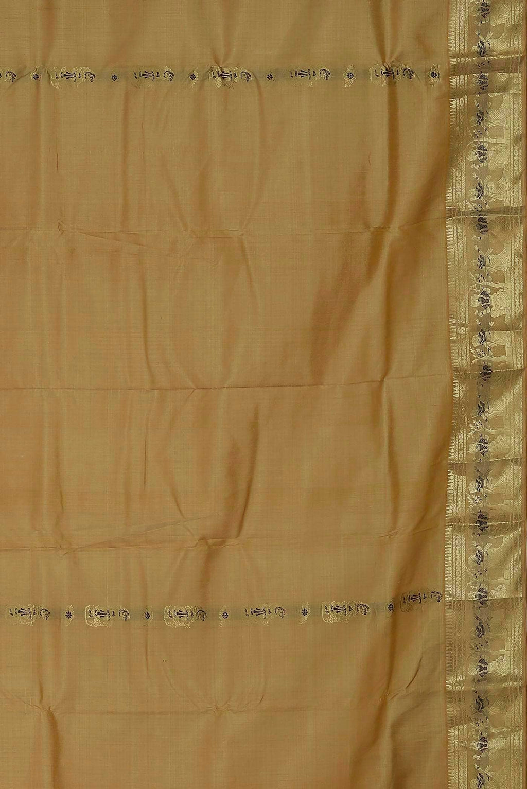 Beige Baluchari Silk Saree