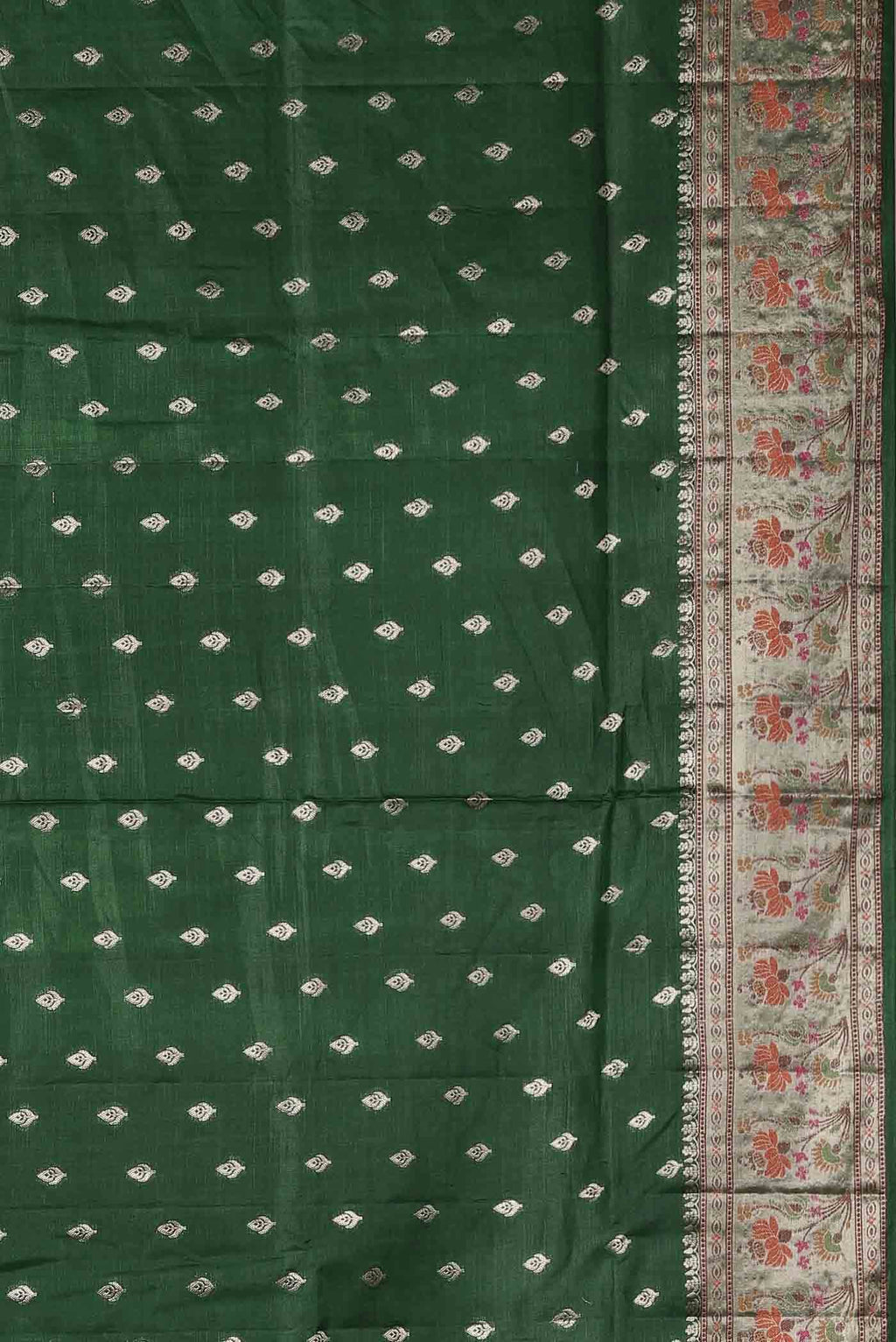 Green Banarasi Tussar Silk Saree