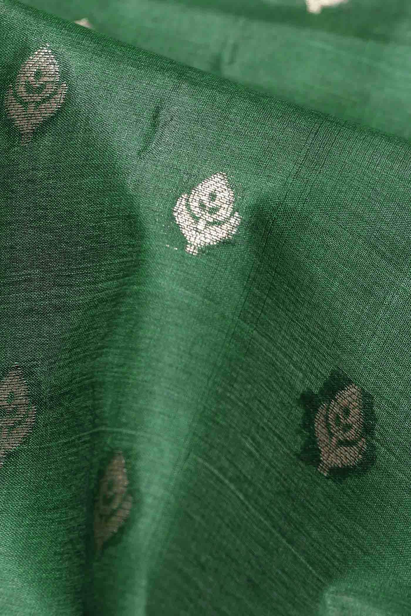 Green Banarasi Tussar Silk Saree