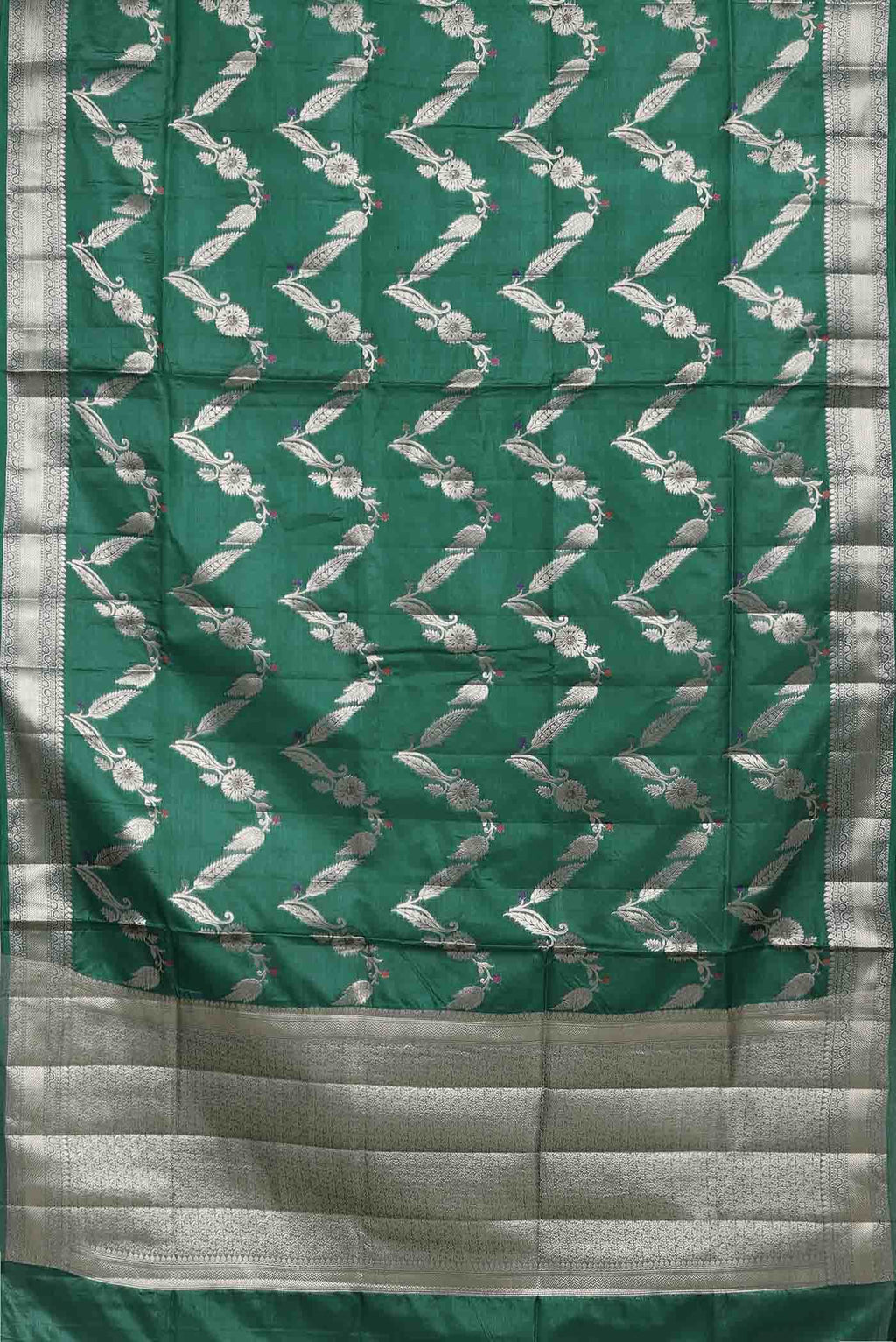 Green Banarasi Tussar Silk Saree