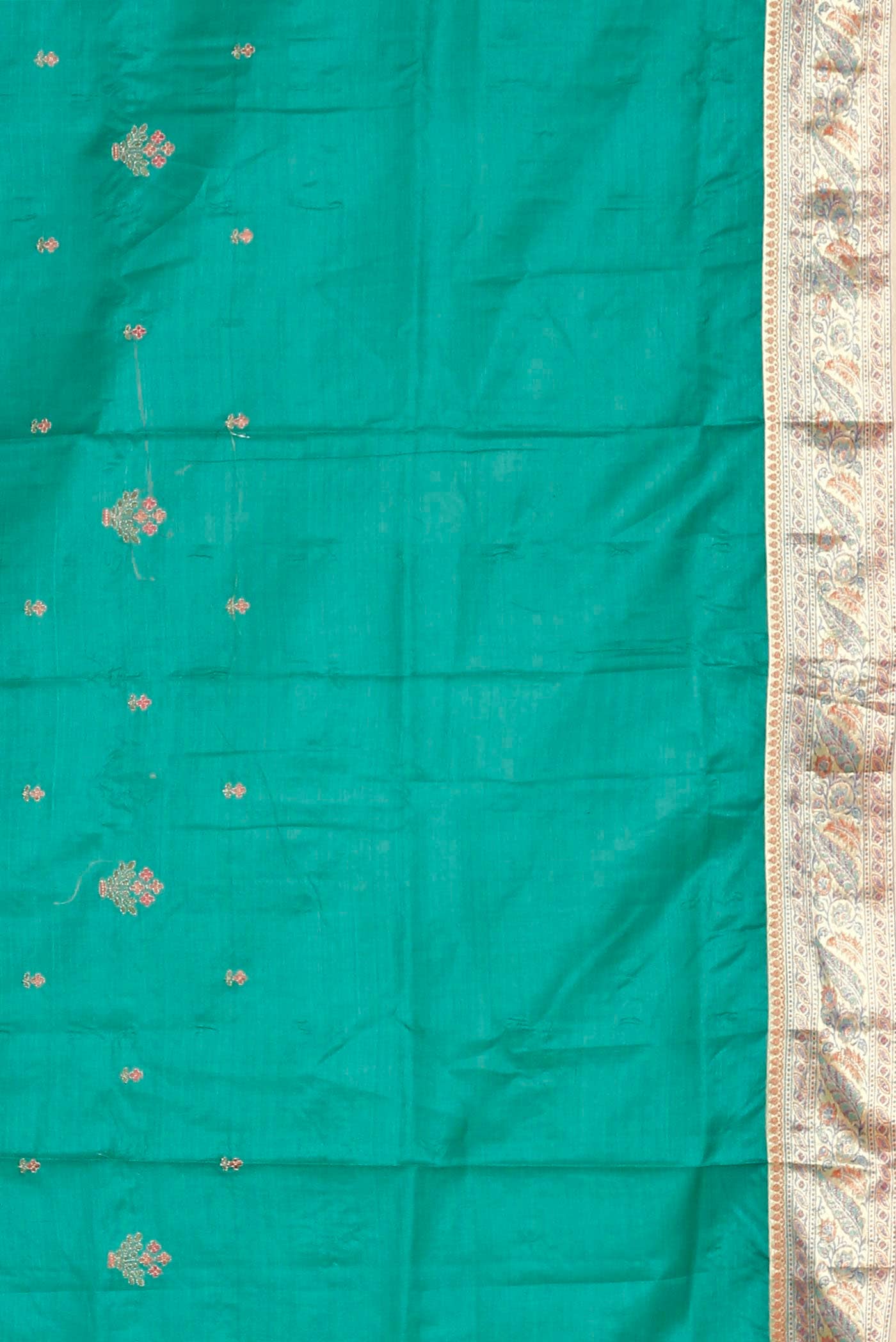 Green Banarasi Tussar Silk Saree