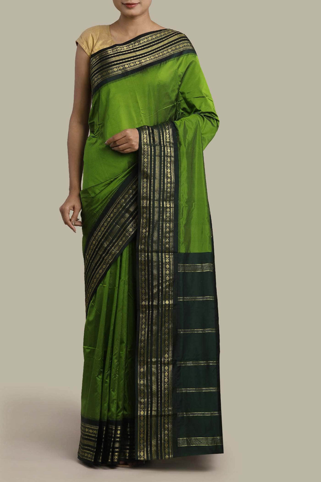 Green Bangalore Silk Saree