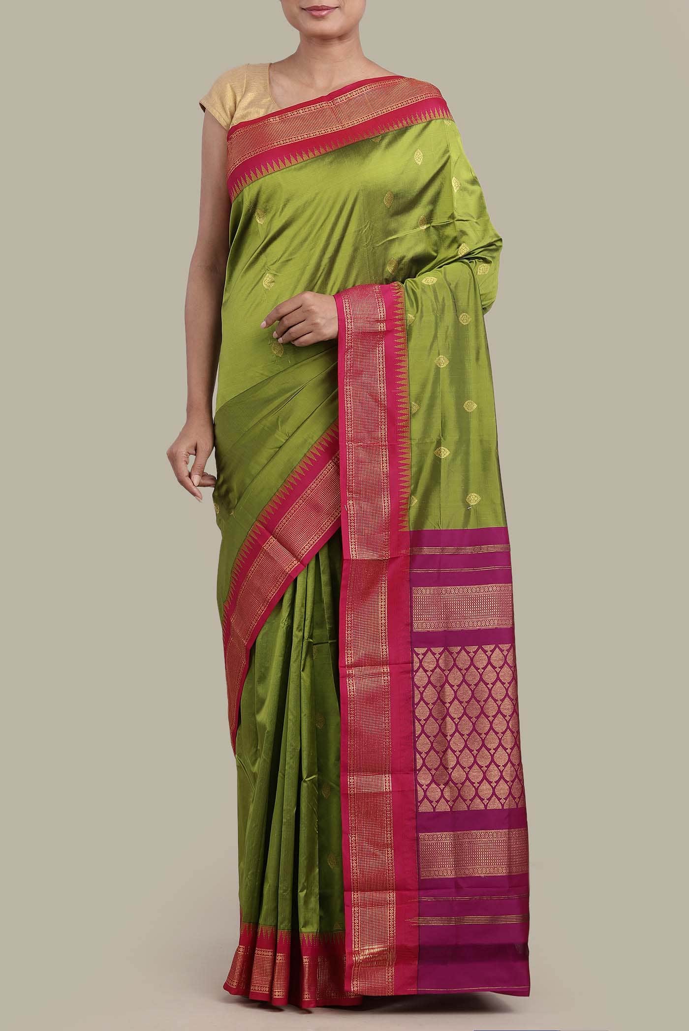 Green Bangalore Silk Saree