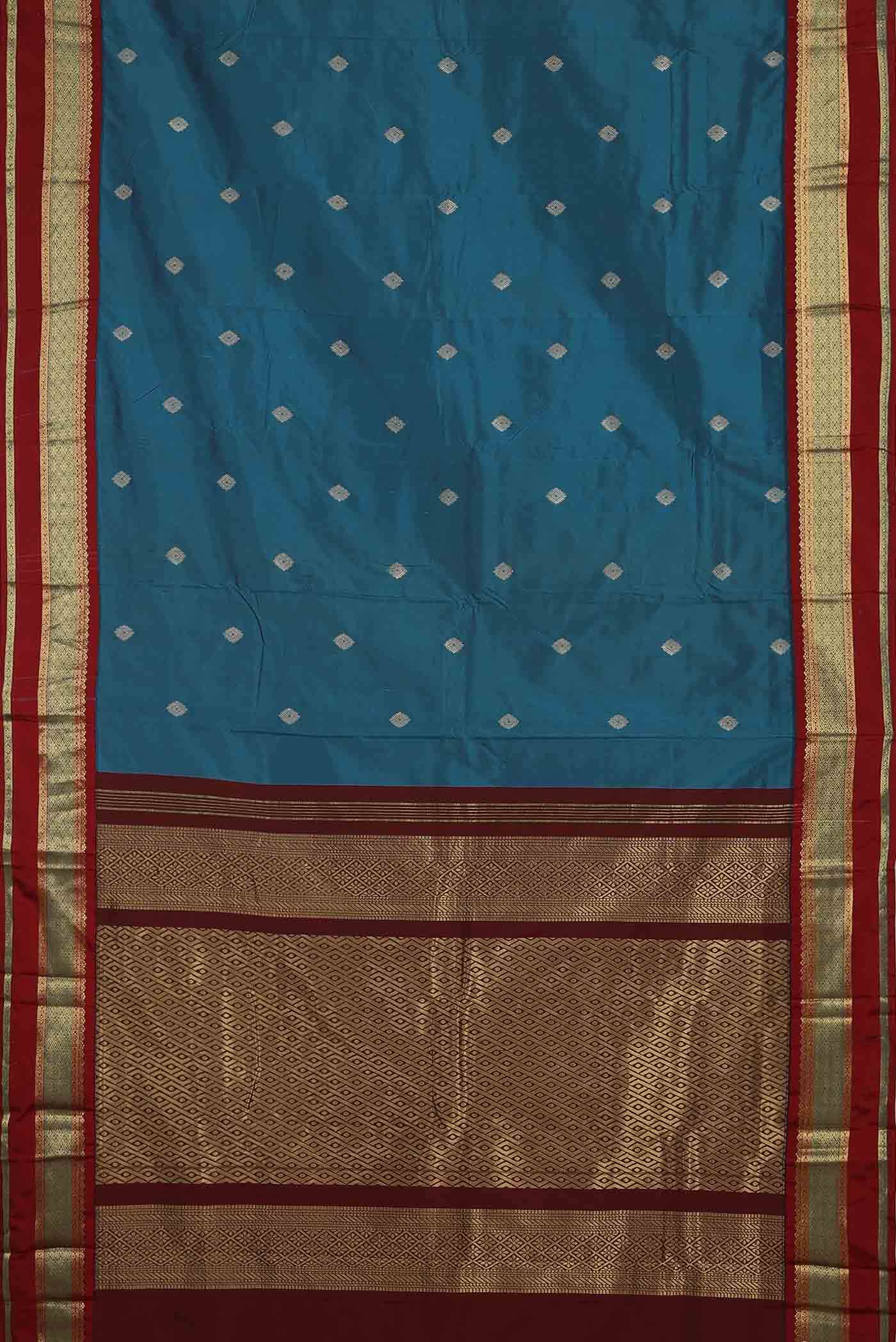 Blue Bangalore Silk Saree