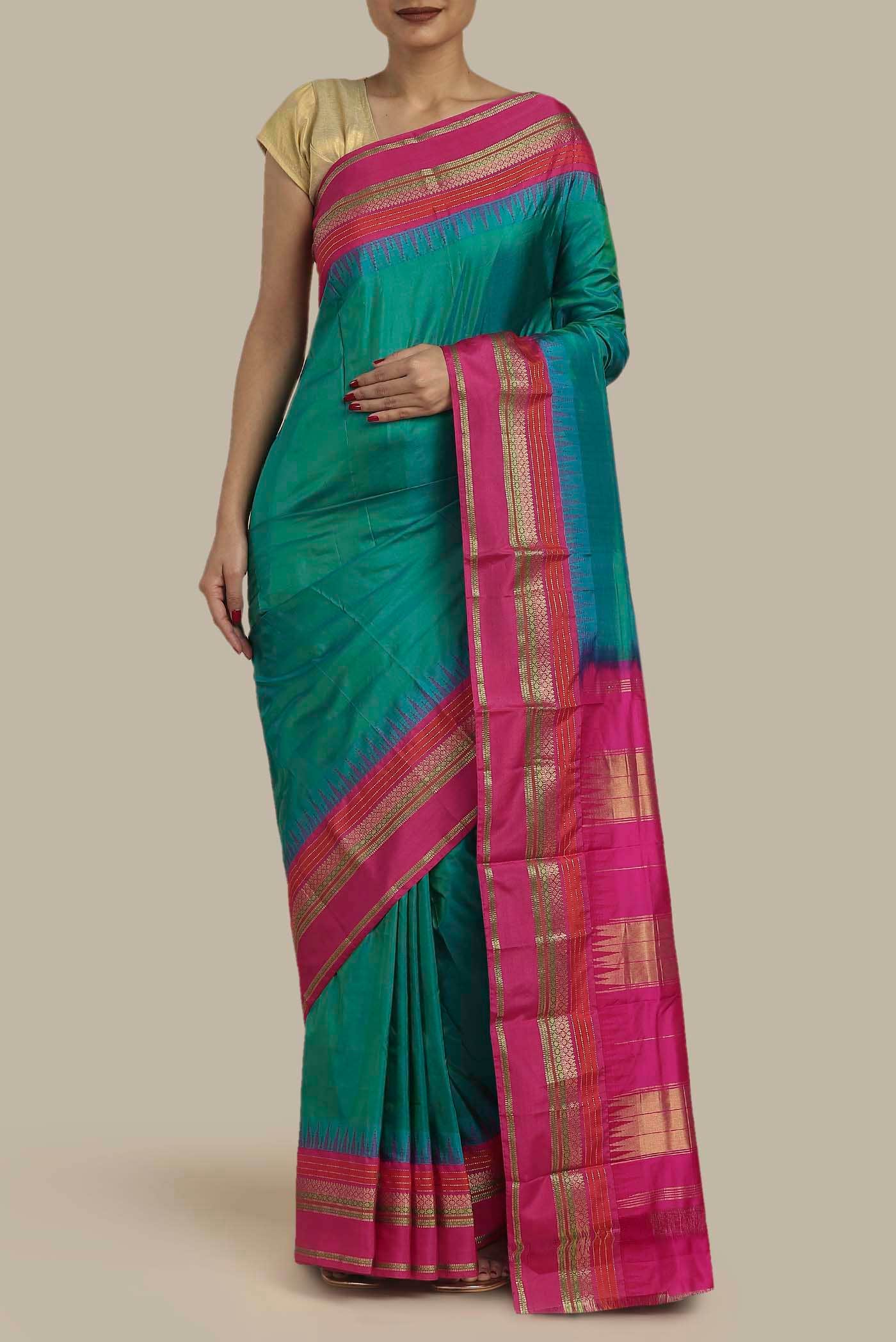 Blue Bangalore Silk Saree