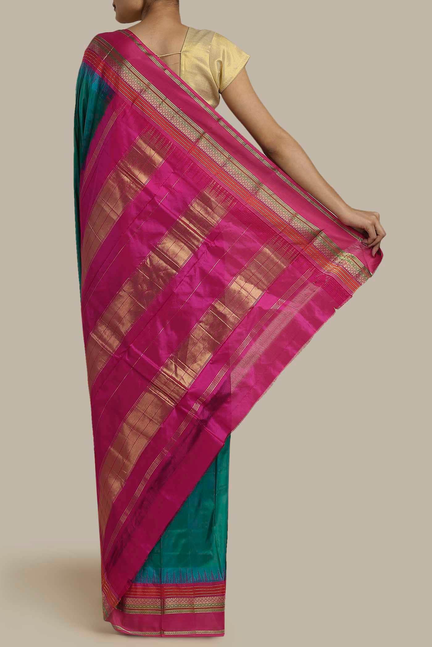 Blue Bangalore Silk Saree