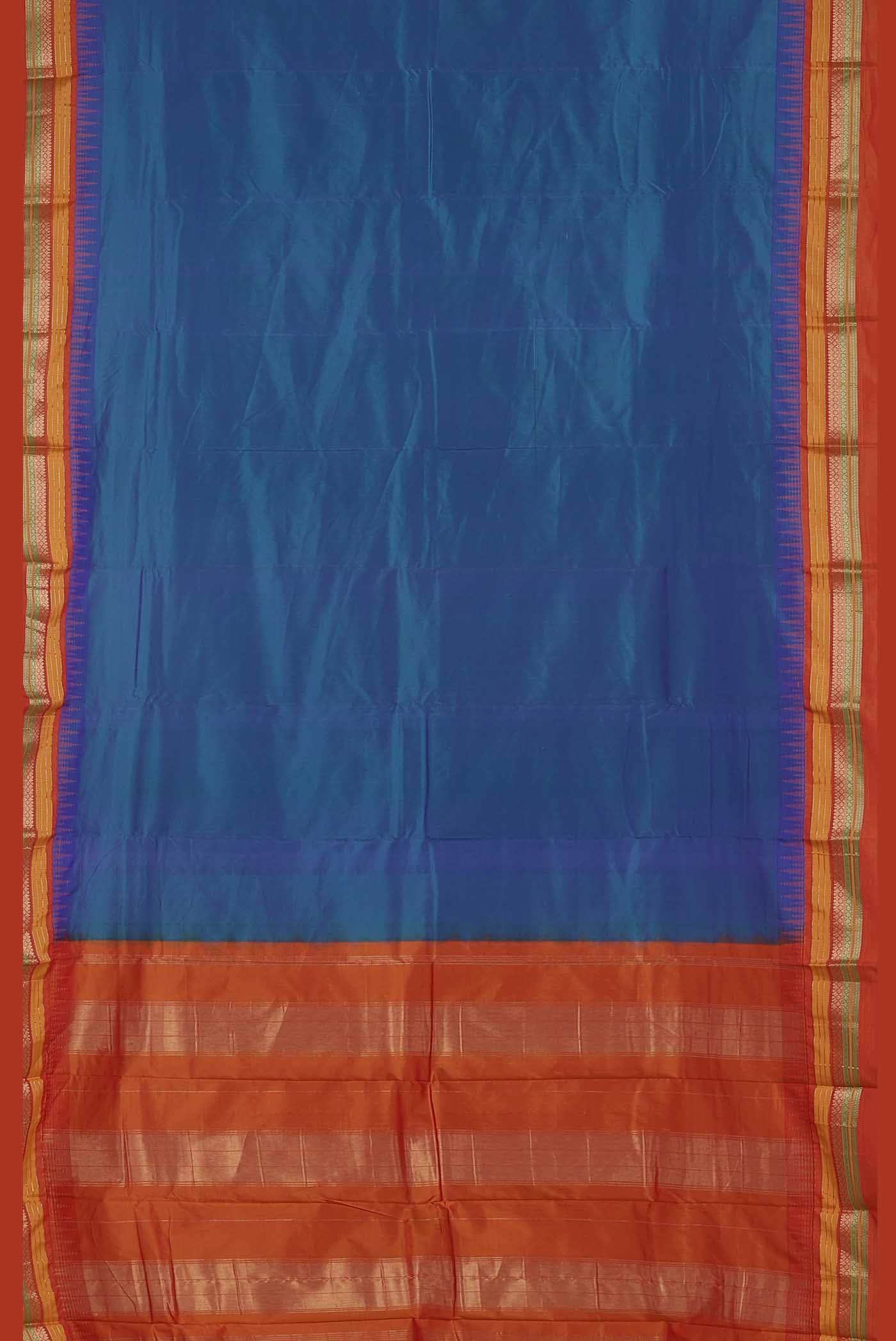 Blue Kanchipuram Silk Saree