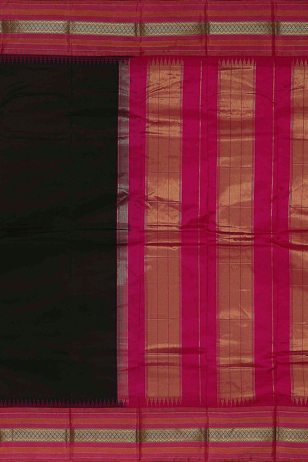 Black Bangalore Silk Saree