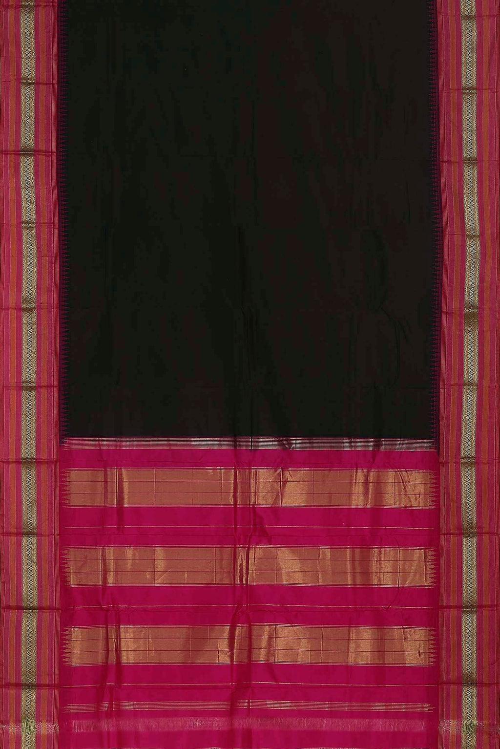 Black Bangalore Silk Saree