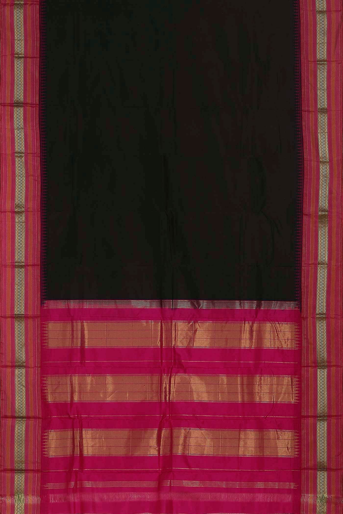 Black Bangalore Silk Saree