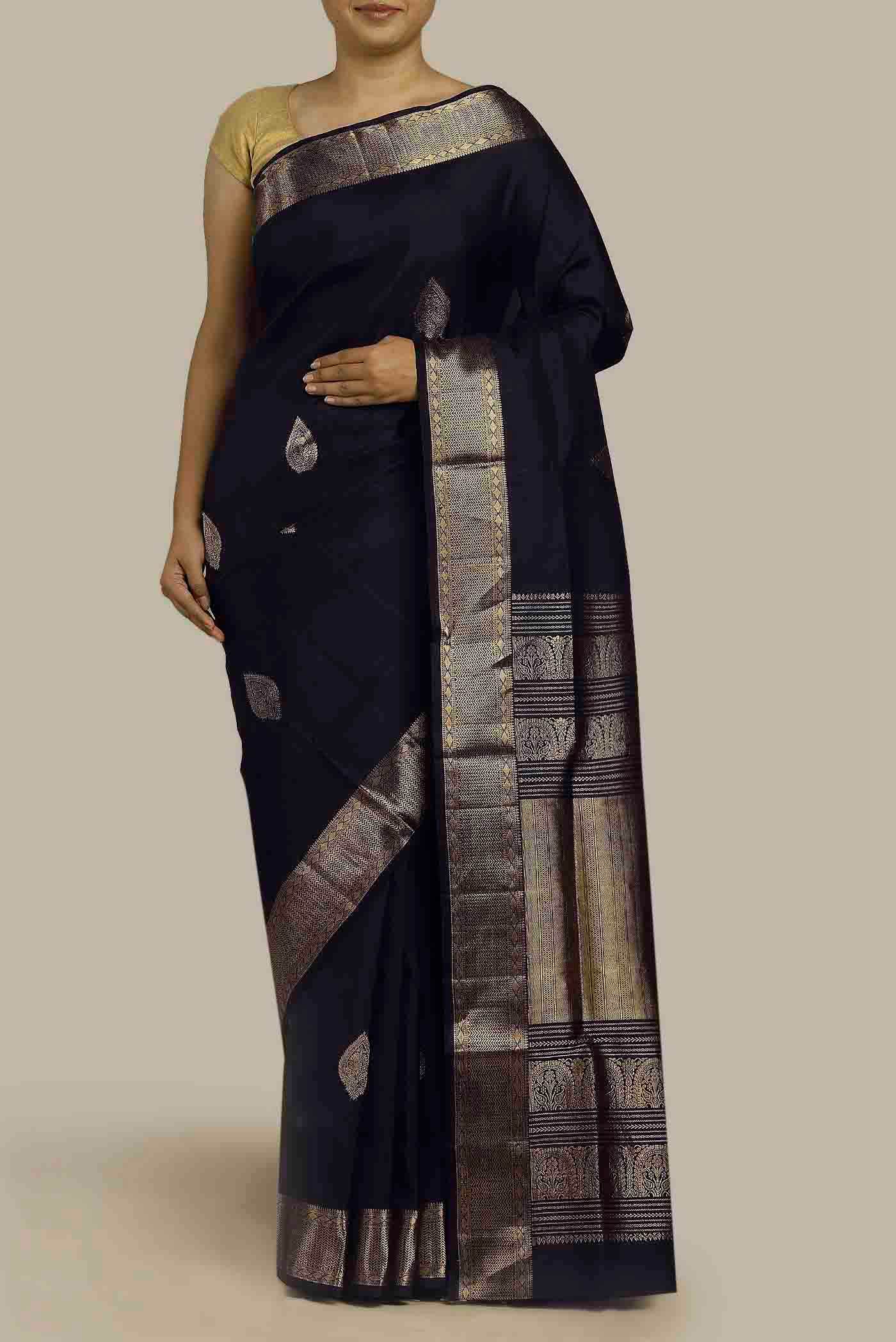 Black Soft Silk Saree